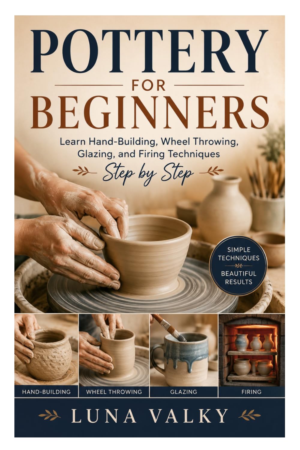 Pottery for Beginners: Learn Hand-Building, Wheel Throwing, Glazing, and Firing Techniques Step by Step