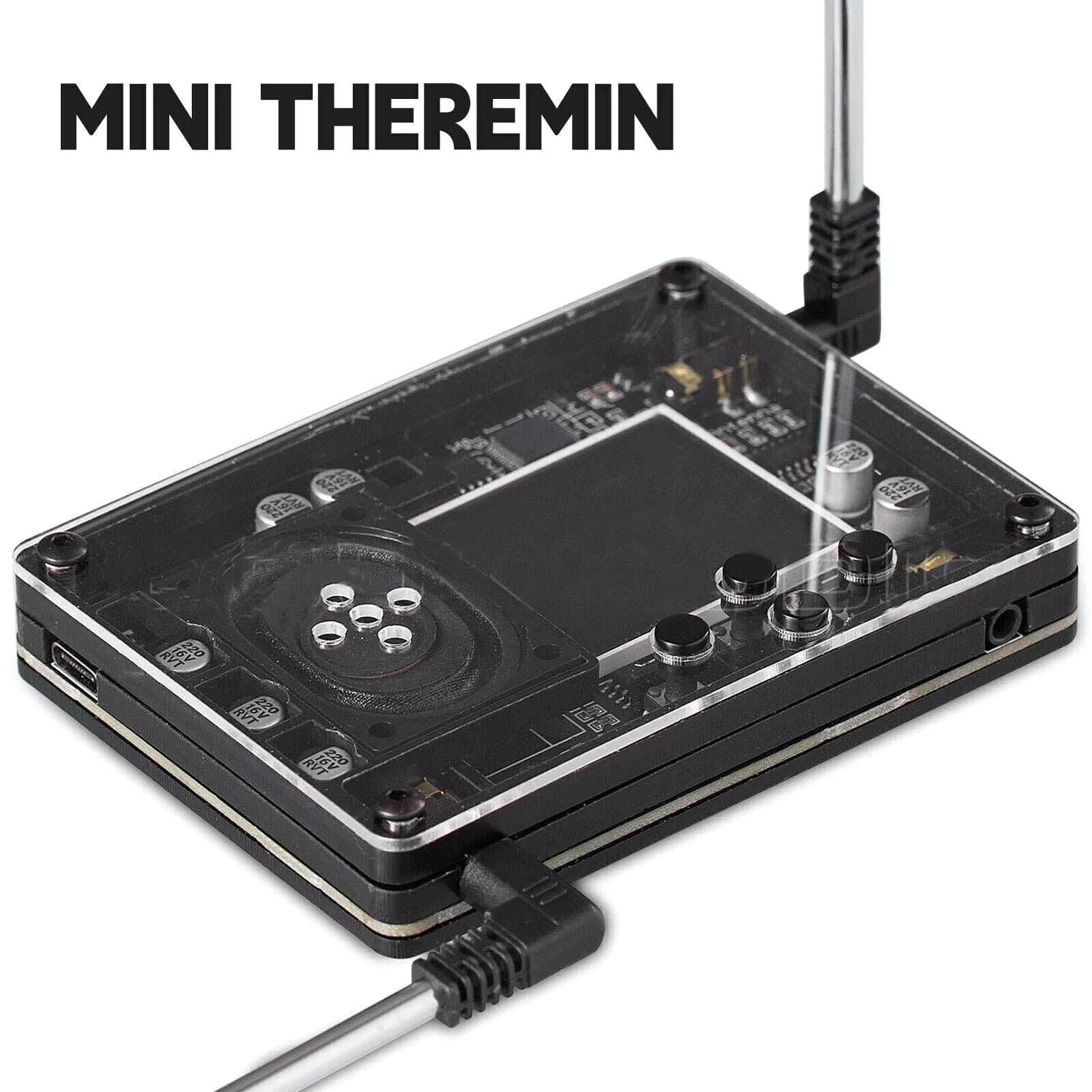 Módulo musical Theremin con pantalla HD a color, altavoz integrado con antena desmontable, voces ajustables para principiantes