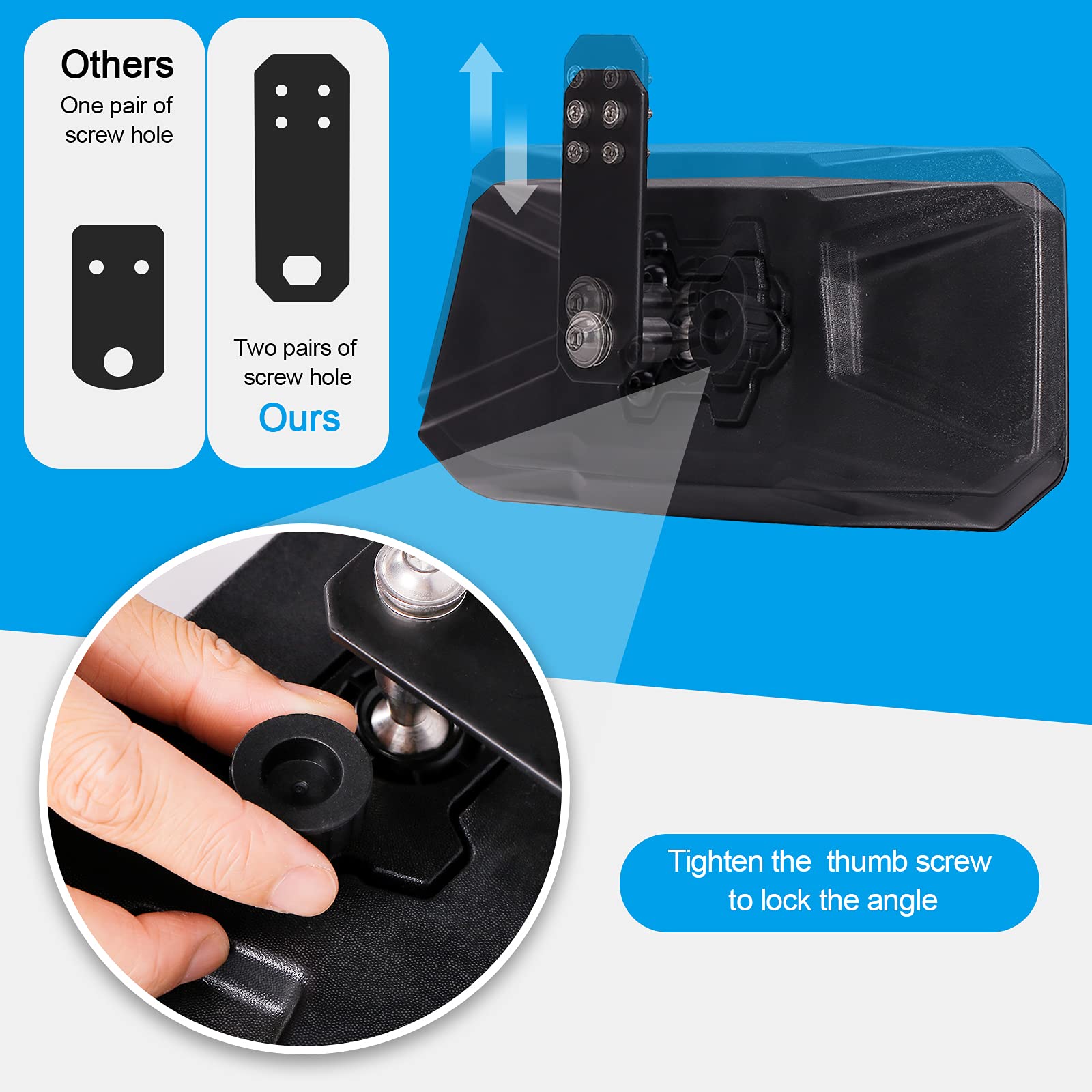 Buy Polaris Ranger UTV Side View Mirror Set, Heavy Duty, Large Size In - Foto 7