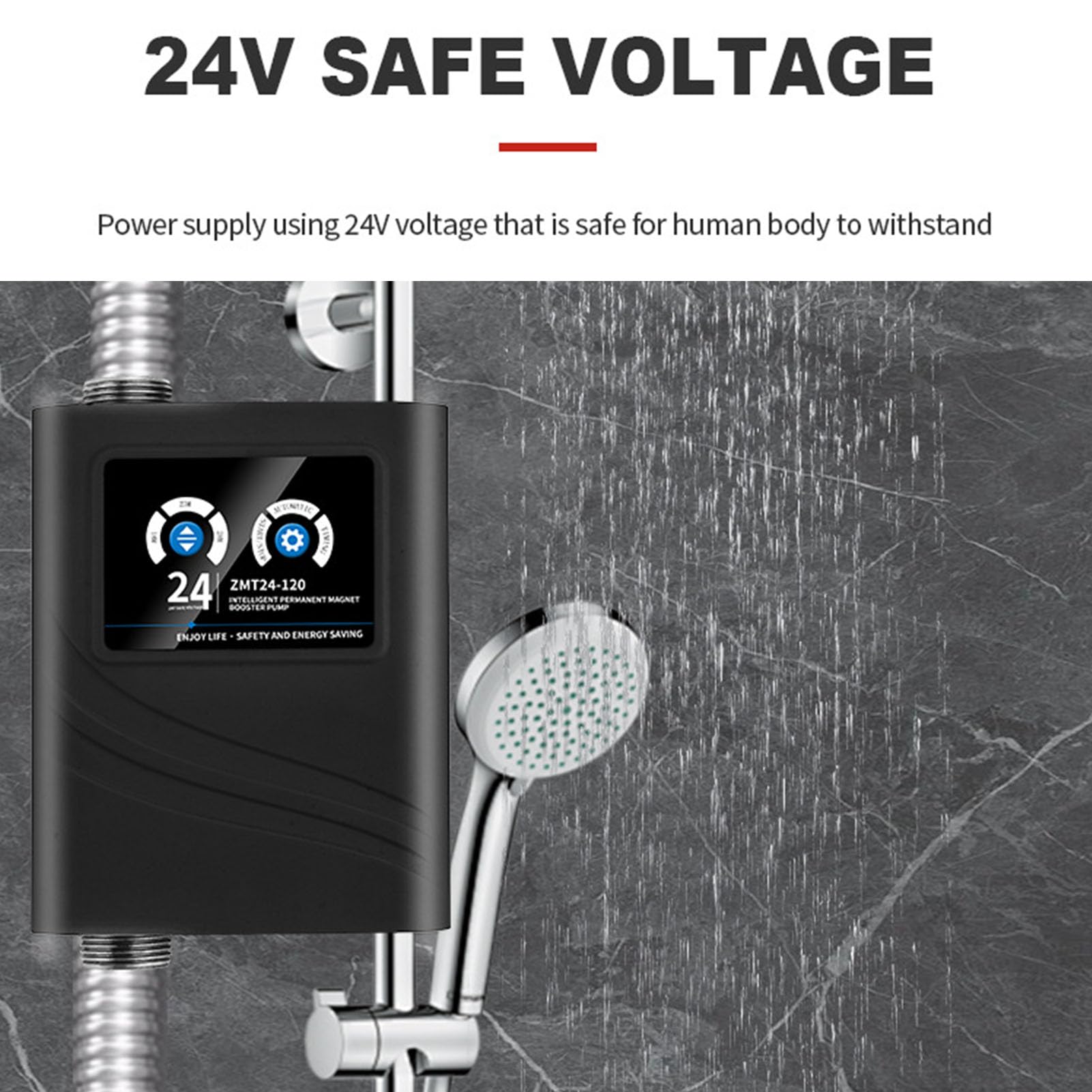 Pompa del Booster a Pressione Dell'acqua 120 W 3 Marce per L'irrigazione del Giardino Doccia Domestico (Plug dell'UE 100-240 V.)