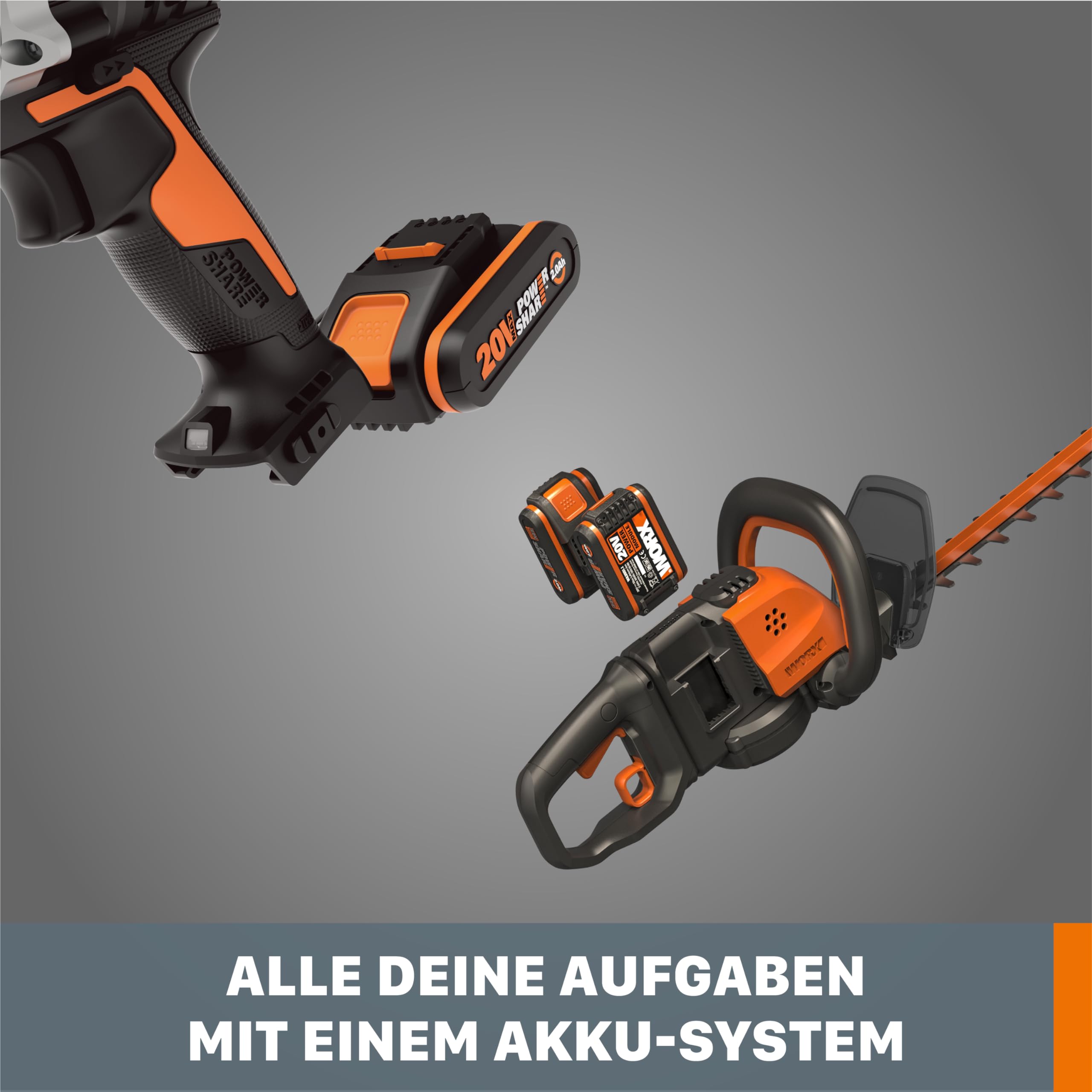 WORX WA3605 20V Li-Ion Akku Set Zum Aufladen Von WORX Geräten: 1
