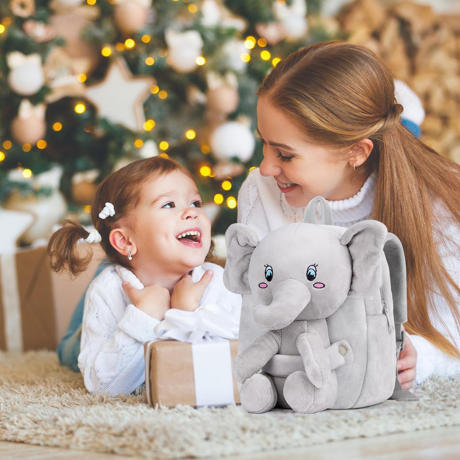 Frantic Premium Kids Backpack | Lightweight School Bag with Multiple Pockets & Padded Straps (FB_Grey_Jumbo_Elephant_2026_B) 3