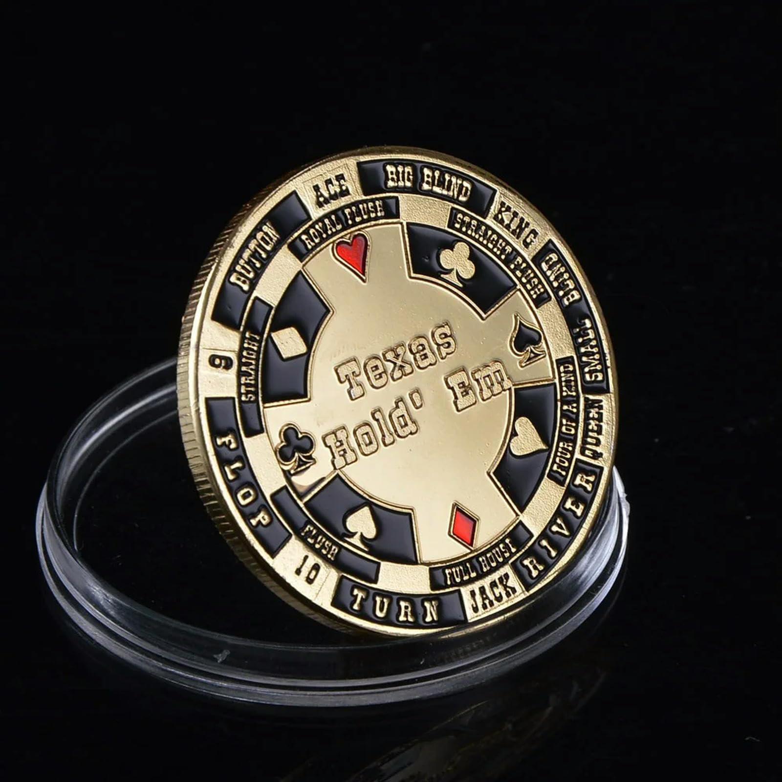 Kpvvpeox Style-18 Poker Card Guard Protector Poker Cards Metal Souvenir Chips Set Casino Coin Poker Game Hold'em Accessories Lucky Coin For Him