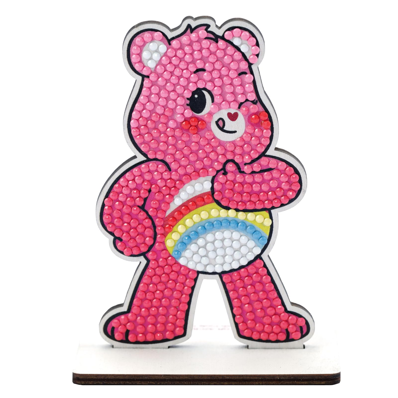 Crystal Art Pink Cheer Bear Buddies Kit Care Bears Series 6 Craft Buddy