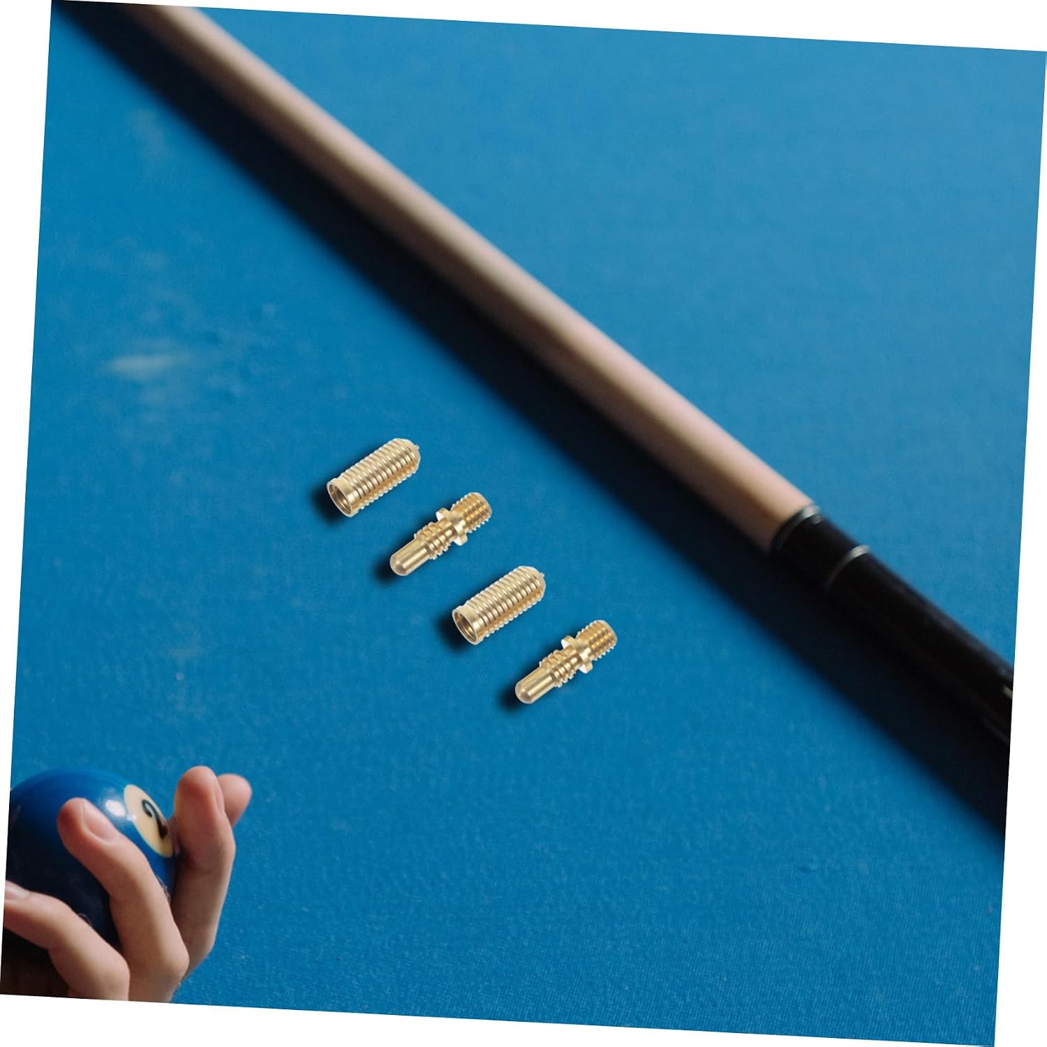 Hemoton 2 Sets Billiard Cue Screws Hardware Pool Cue Joint Connecting Screws Billiard Extension Screws Combination Copper