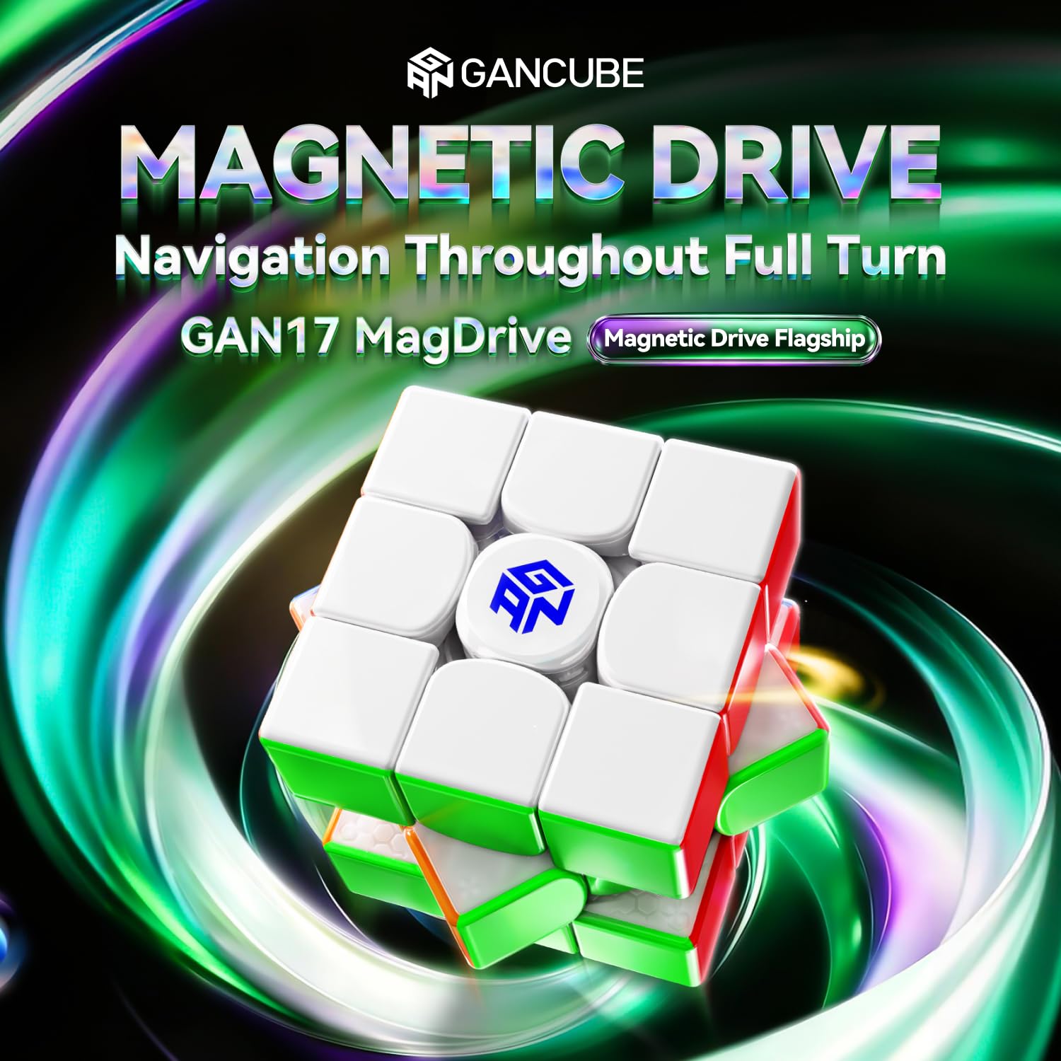 GAN 17 MagDrive Profi Zauberwürfel & GAN 460 M V2 Speed Cube 4X4, UV