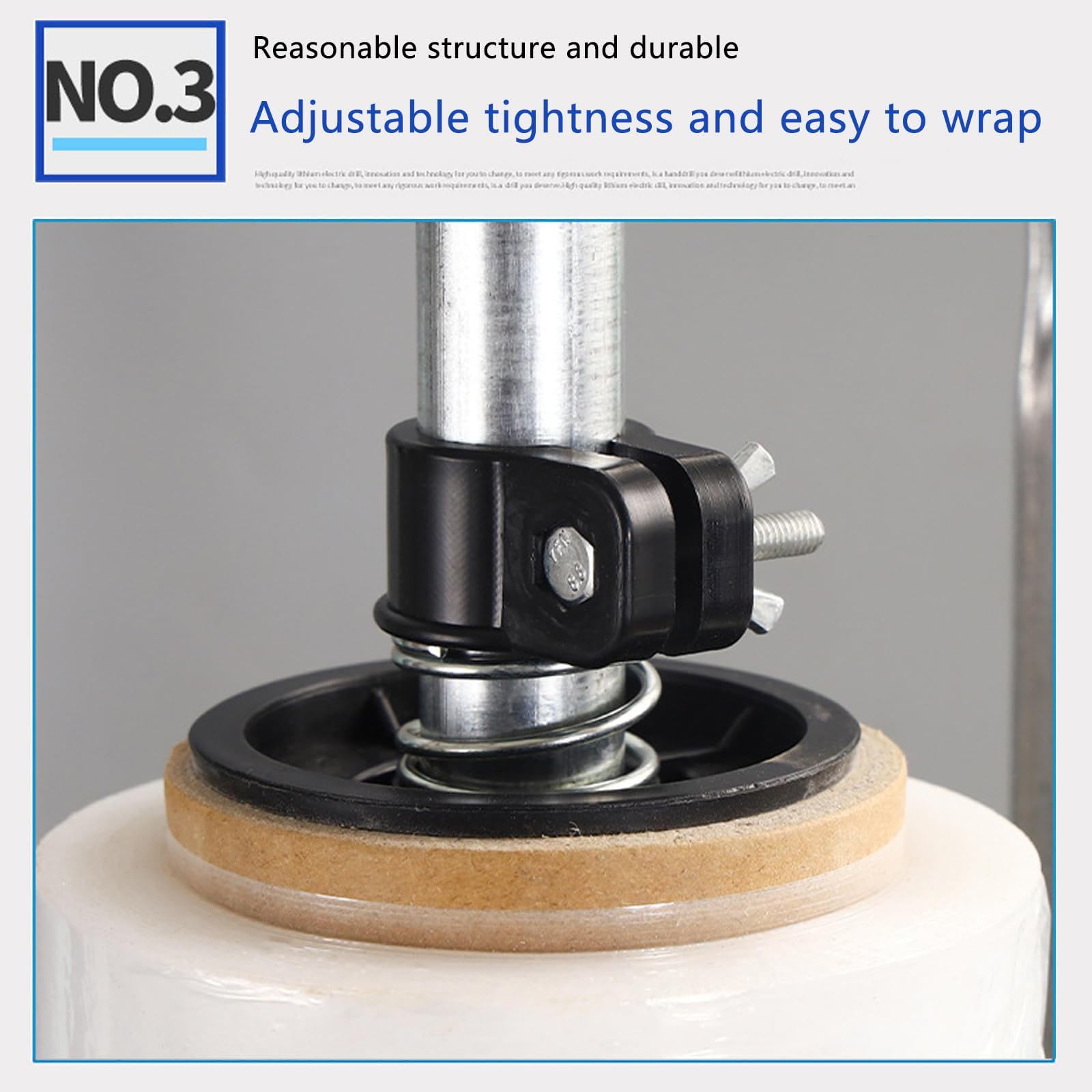 Máquina Manual para Envolver con Film Estirable, dispensador portátil de Film para palets para envíos y mudanzas, tensión Ajustable. (60cm)