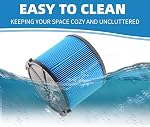 2 Pack VF3500 Replacement Filter Compatible with Ridgid 3-4.5 Gallon Wet Dry Vacuums, 3-Layer Pleated Fine Dust Filter for WD3050, WD4070, WD4080, WD4522, 4000RV, 4500RV Shop Vacuums