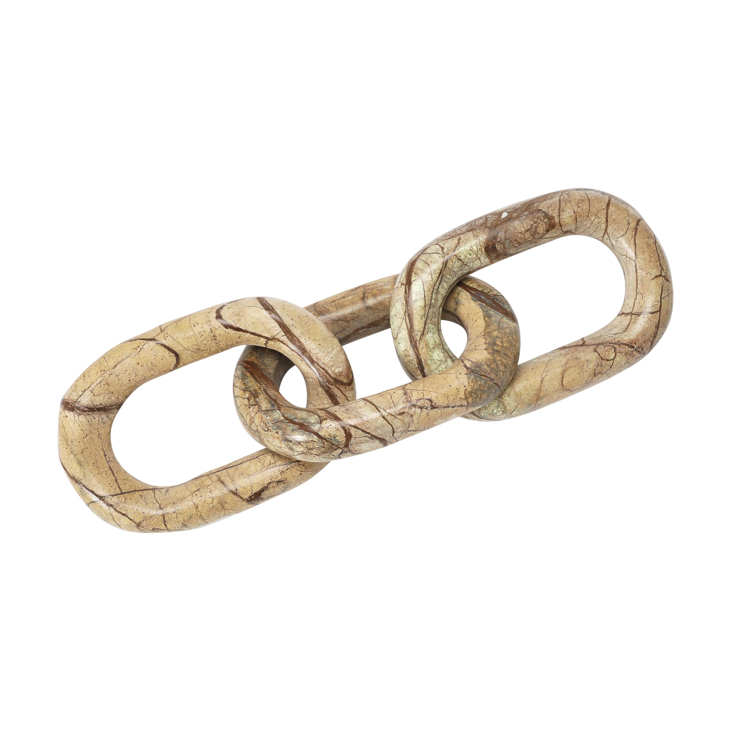 Bloomingville Decorative Chain, Ceramic Stone Marble, Brown