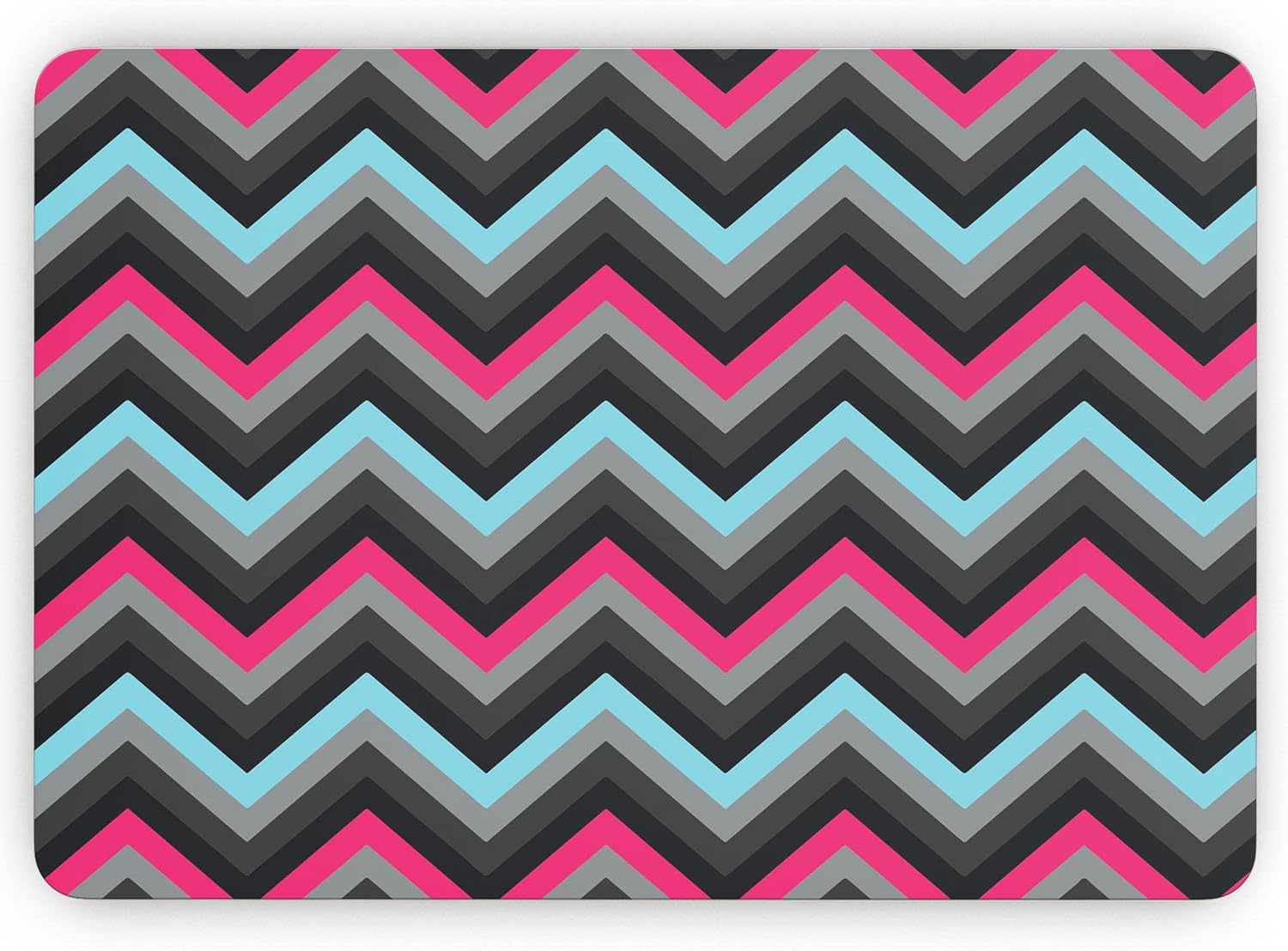 DesignSkinz - Sharp Pink & Teal Chevron Pattern - Full-Body Wrap Protective Decal Skin Kit Compatible with MacBook 14" Pro M1 (A2442)