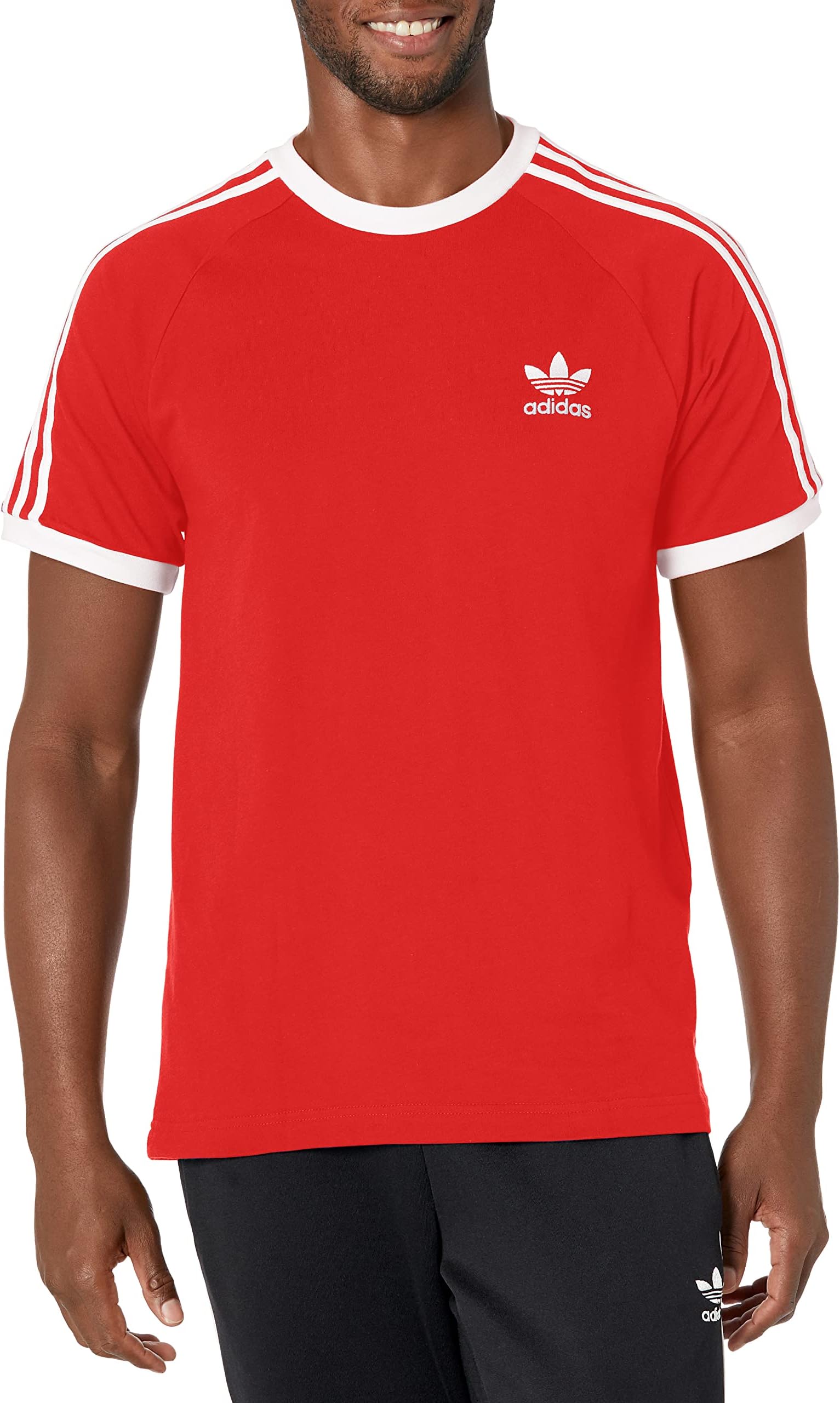 adidas red california sport ess tee