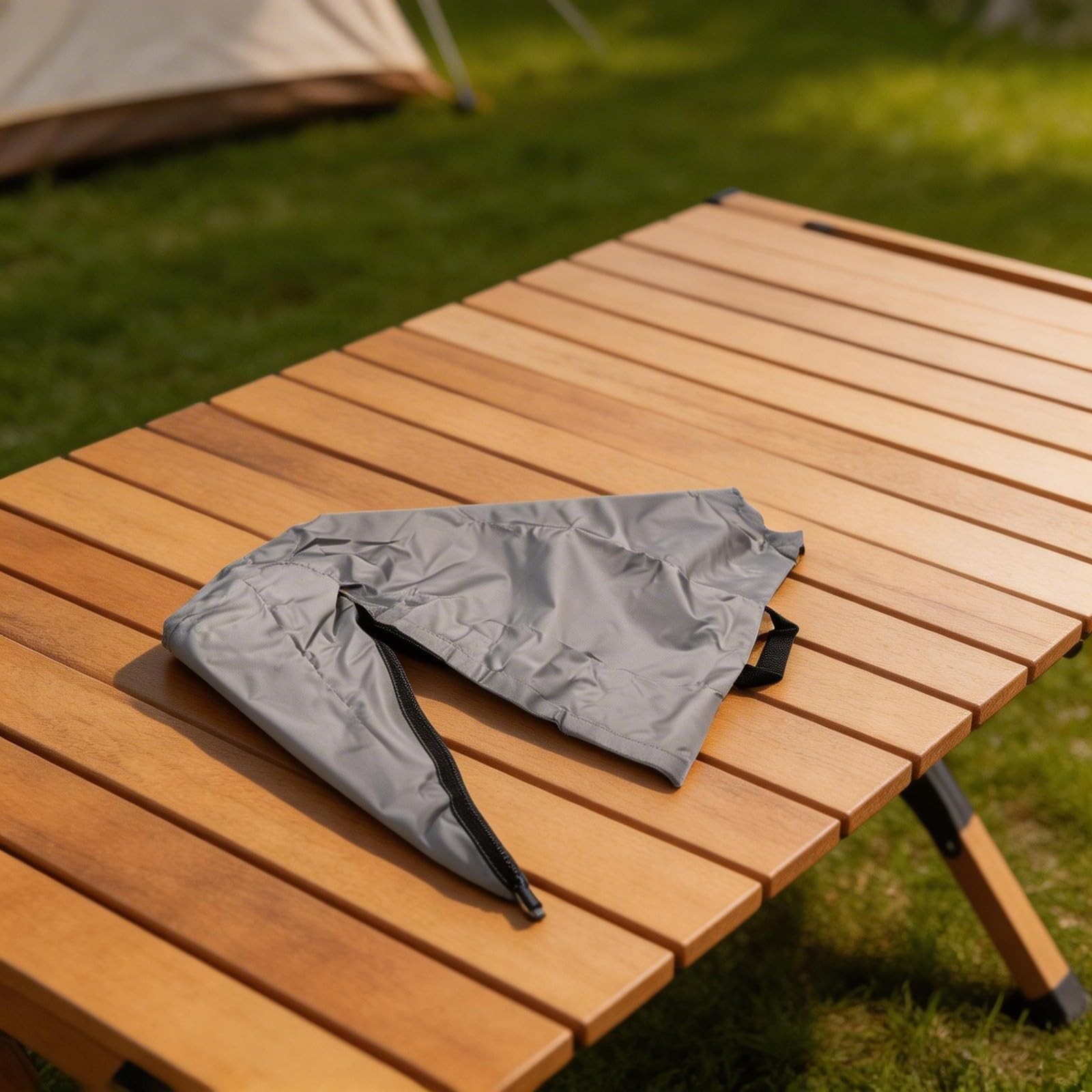 Durashmall Outdoor Toddler Swing Seat Cover 420D Oxford Waterproof UV Resistant with Zipper and Fasteners for Baby Swing Protection Black Grey 40x40x50cm(Gray) — view 2