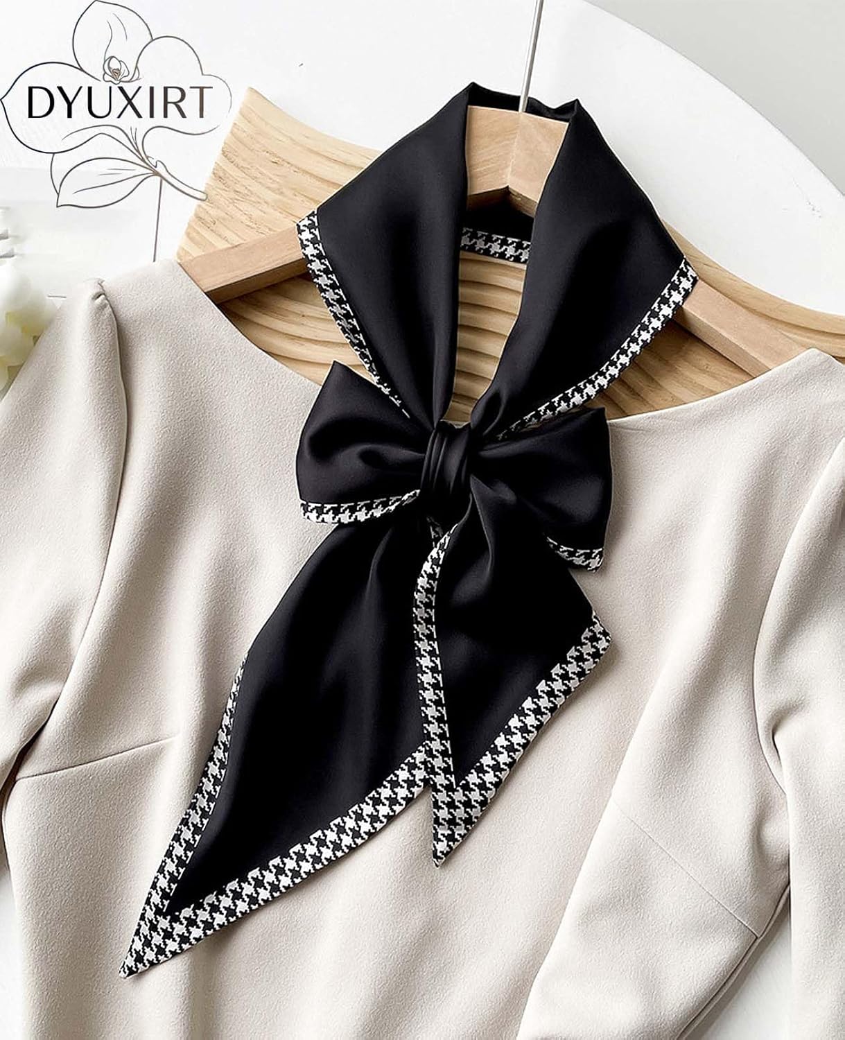 Head Scarf Purse Handle Neck Satin Hair Scarfs For Bag Lightweight Silky Long Thin Women's Fashion Scarves 59 * 5.9” - Image 6