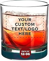 Custom Lexington Rocks Whiskey Glasses 10.5oz - Personalized Bulk Set of 12/48/96 for Scotch Bourbon Cocktails - Green