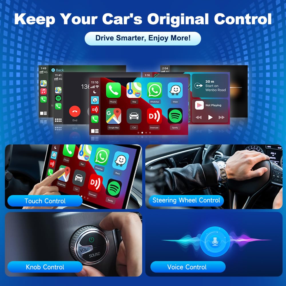 Carlinkit bezprzewodowy adapter CarPlay i Android Auto - Mini Ultra 3 Konwerter OEM przewodowego na bezprzewodowy Dongle dla iPhone i Android 11+, złącze USB-A/Type-C Plug & Play, szybkie połączenie