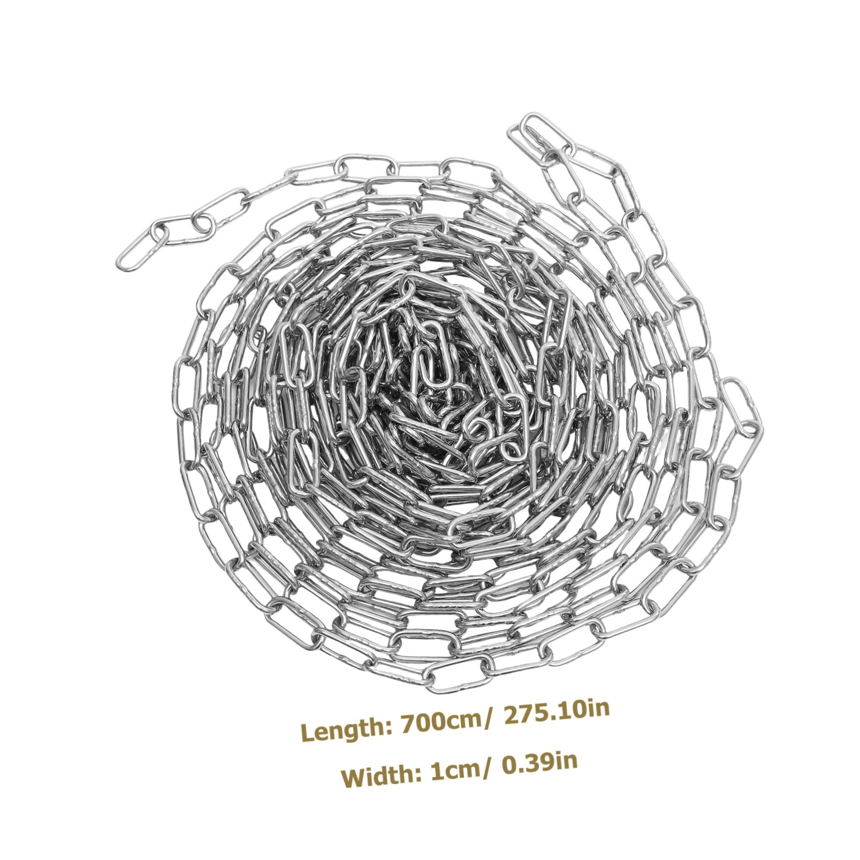 KICHOUSE Silver Chain Barriers 2 Inches Link 25 Feet Long Light Duty Chain for Hanging Driveway Barrier Safety Barrier Chain