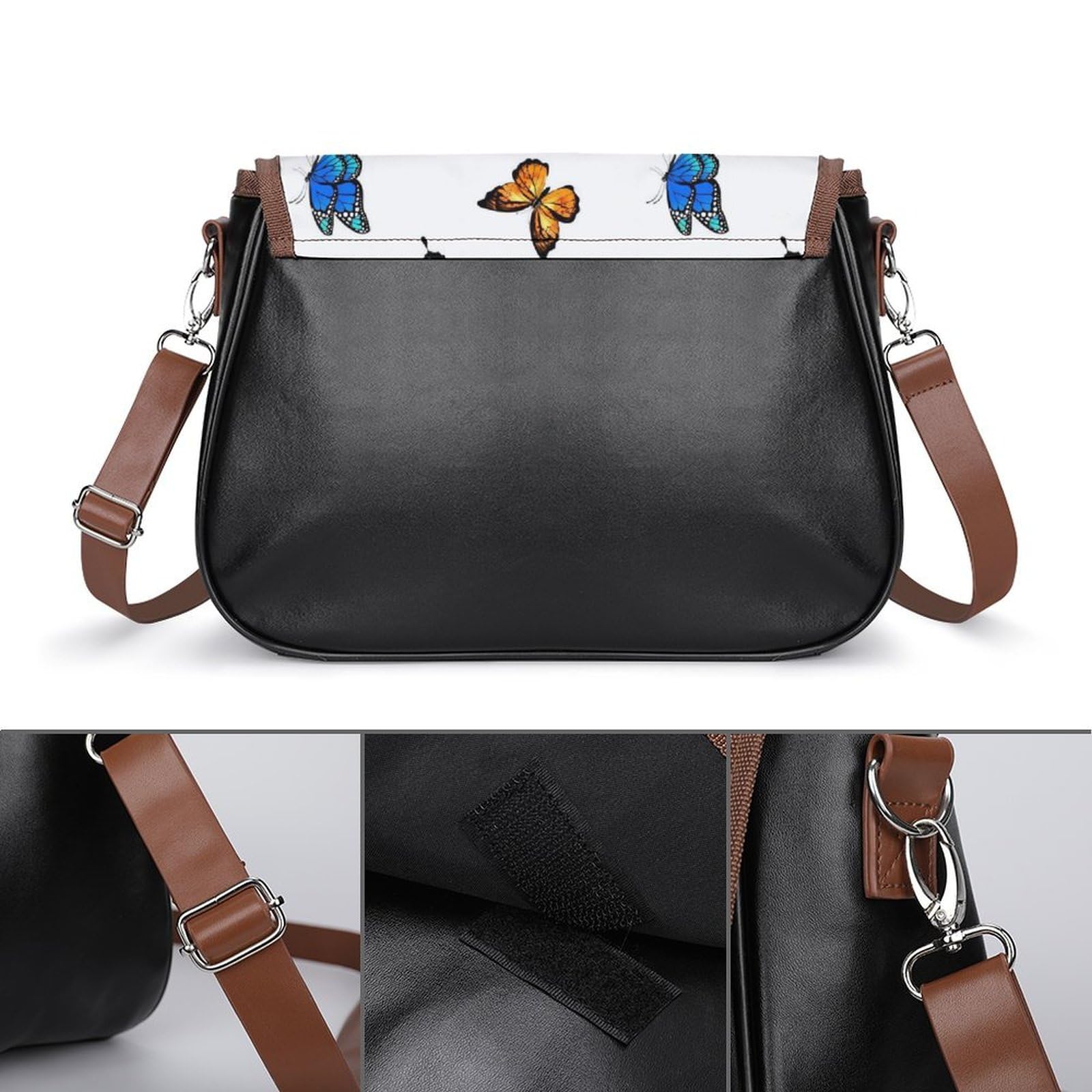 Amazon.co.jp: ショルダーバッグ カラフル 蝶柄 ワンショルダー