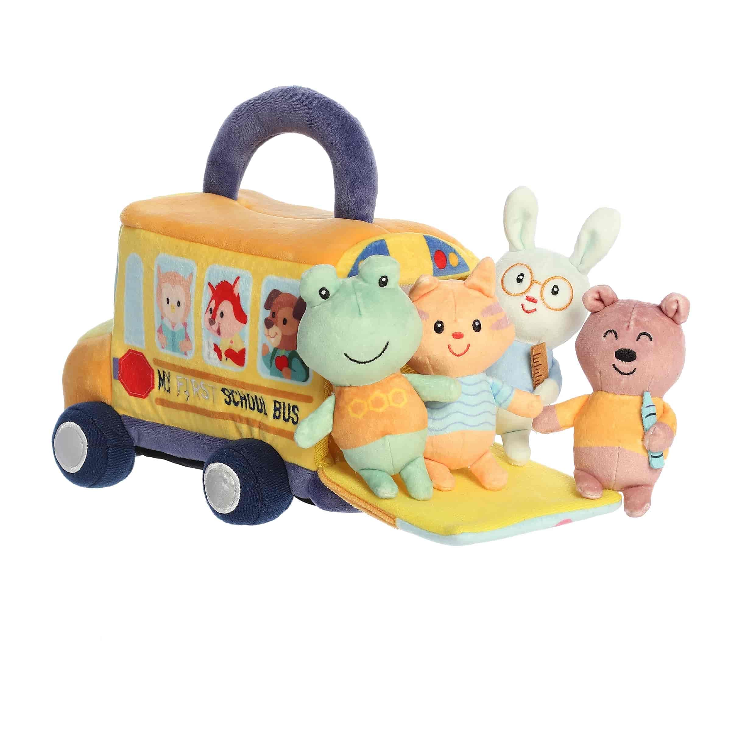Aurora Engaging Baby Talk My First School Bus Baby-Spielset – ein lustiges Spielset für sensorisches Engagement und Spielen – für Babys und frischgebackene Eltern – Mehrfarbig 20,3 cm