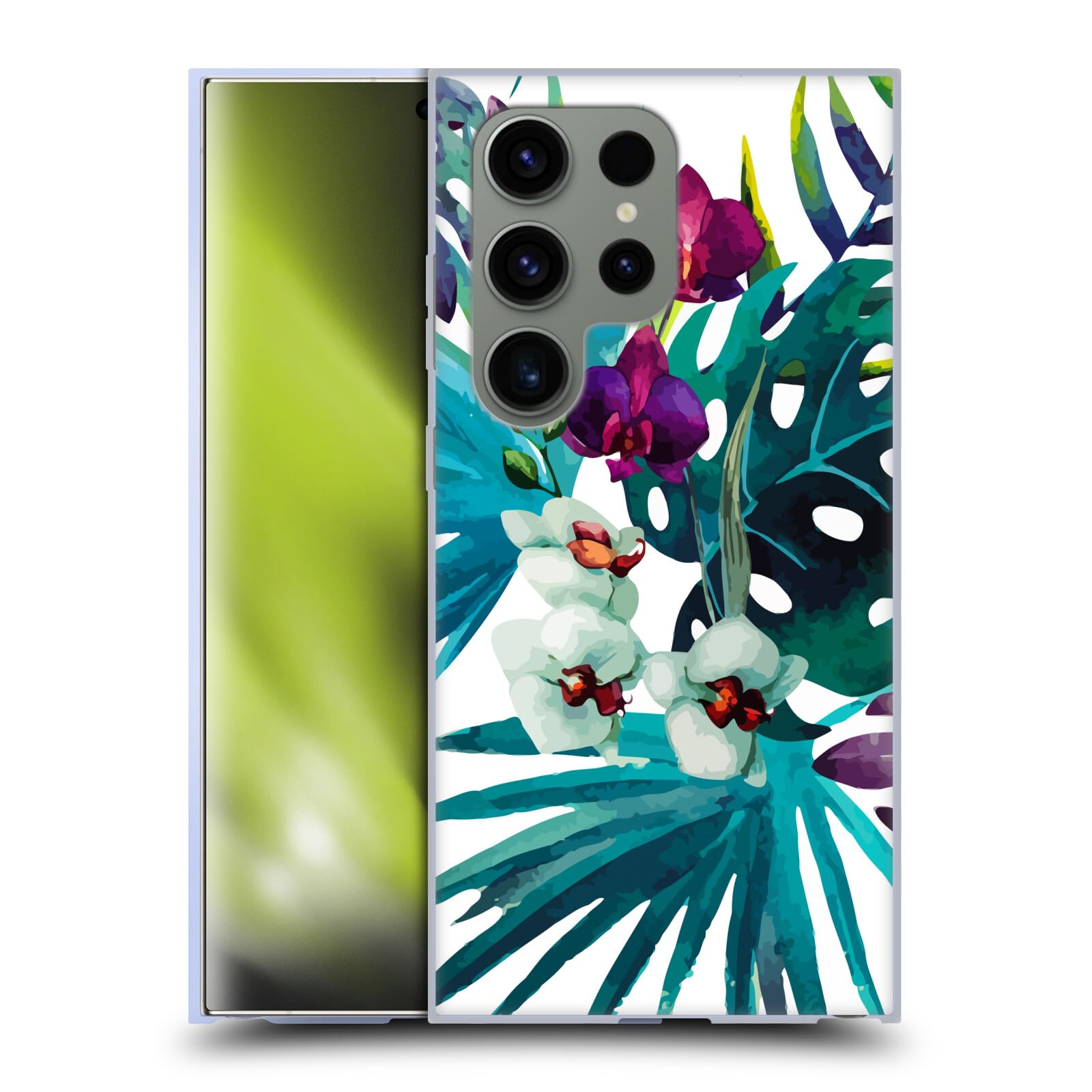 Head Case Designs Officially Licensed Haroulita Orchids Flower Mix Soft Gel Case Compatible with Samsung Galaxy S24 Ultra 5G