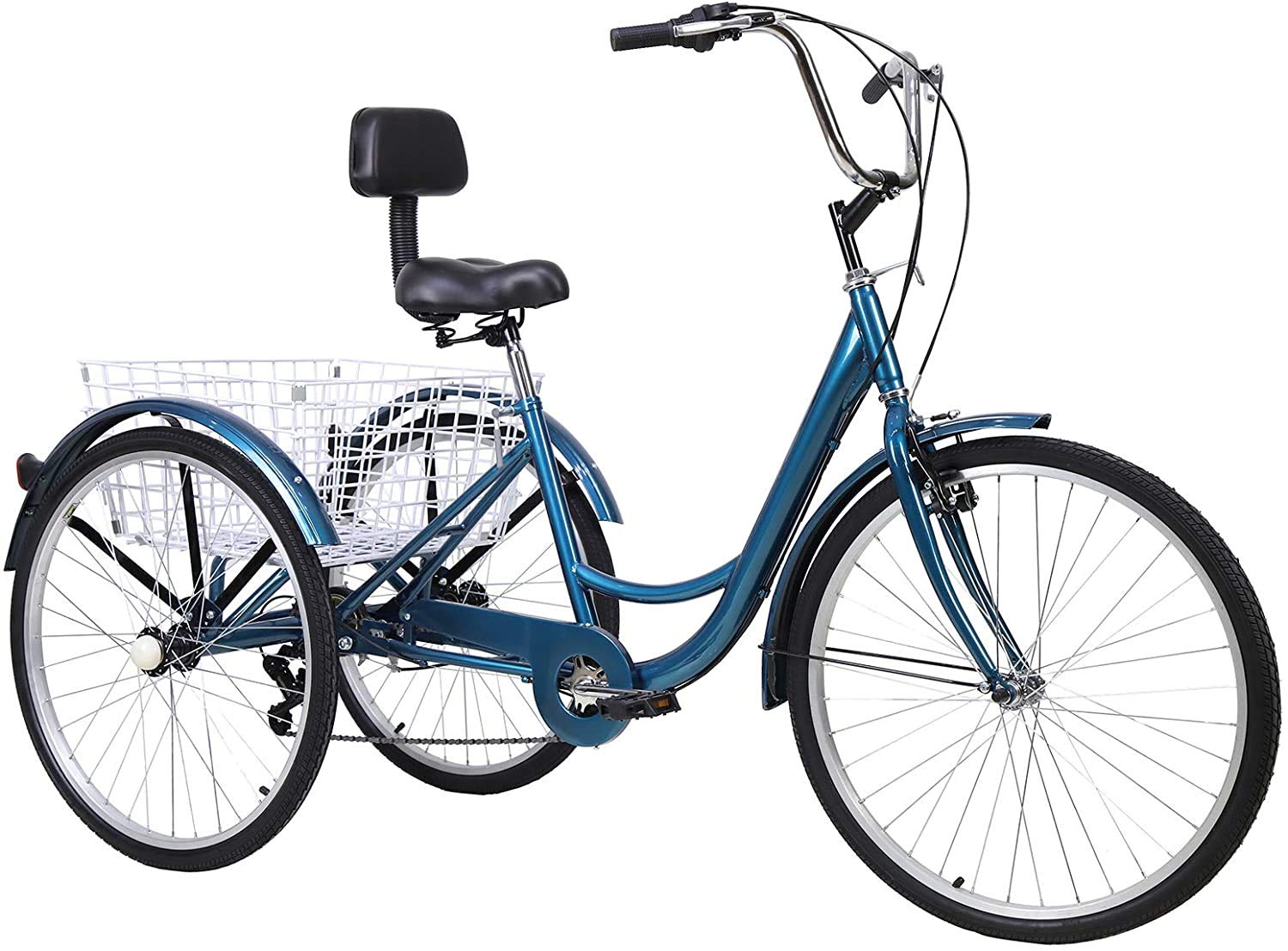 Buy Adult Tricycles, 7 Speed Adult Trikes 20/24/26 inch 3 Wheel Bikes