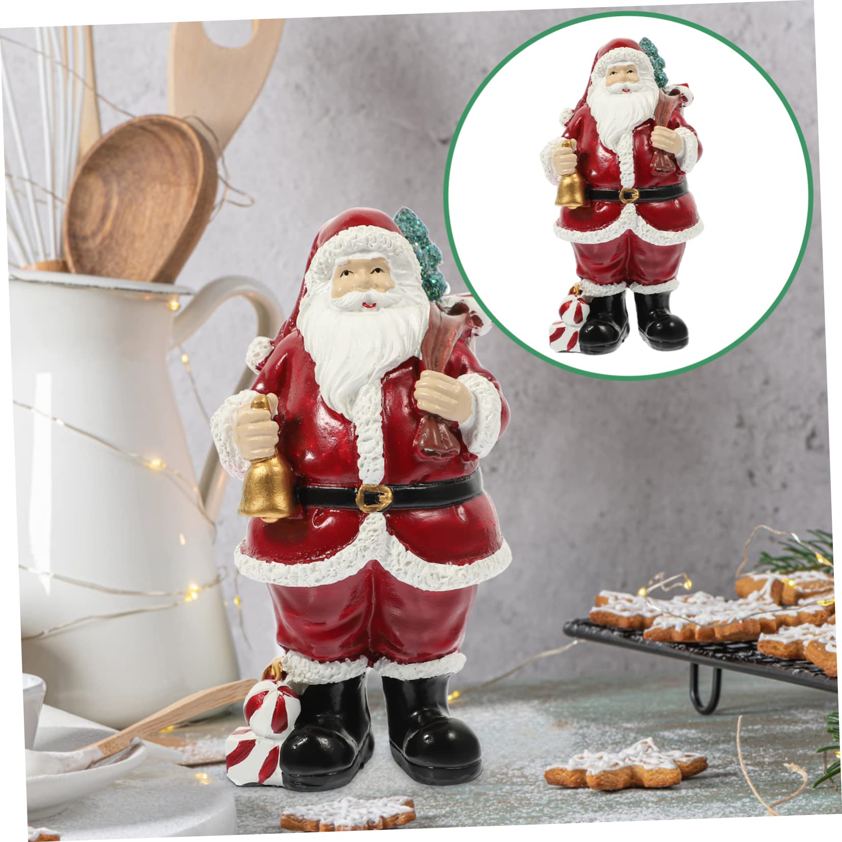 Cabilock 2 Pz ornamenti di babbo natale decorazioni natalizie e statua di babbo e desktop di e di babbo e statuina decorativa di Babbo e