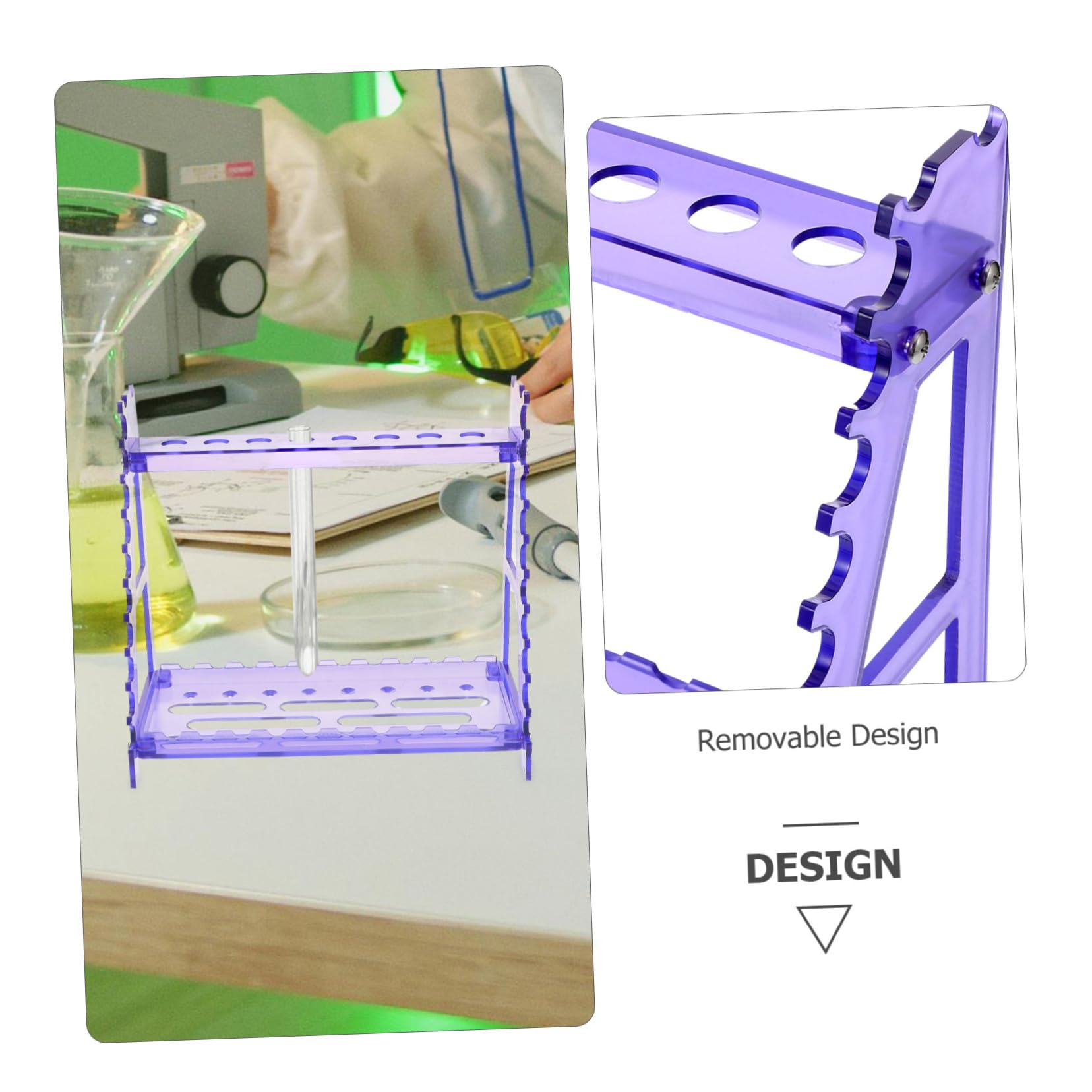 FUNOMOCYA Portable Rack Holder for Pipettor Pipette Storage Rack Experiment Pipette Stand