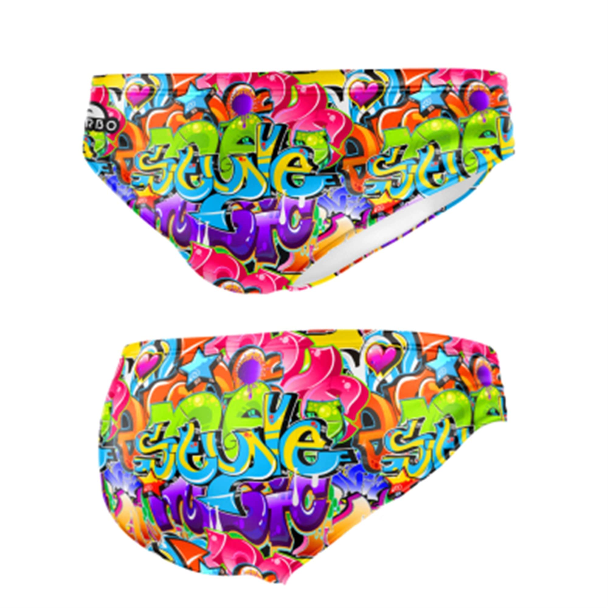 Waterpolo Competicion Bañador Slip Hombre Graffitti 16 Turbo