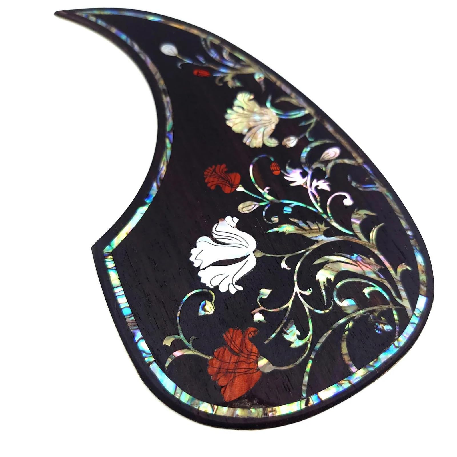 Uniwersalna osłona pickguardu do gitary akustyczne Pickguard do gitary akustycznej lite drewno inkrustowane idealnie ścięte krawędzie nie odkształca się łatwo