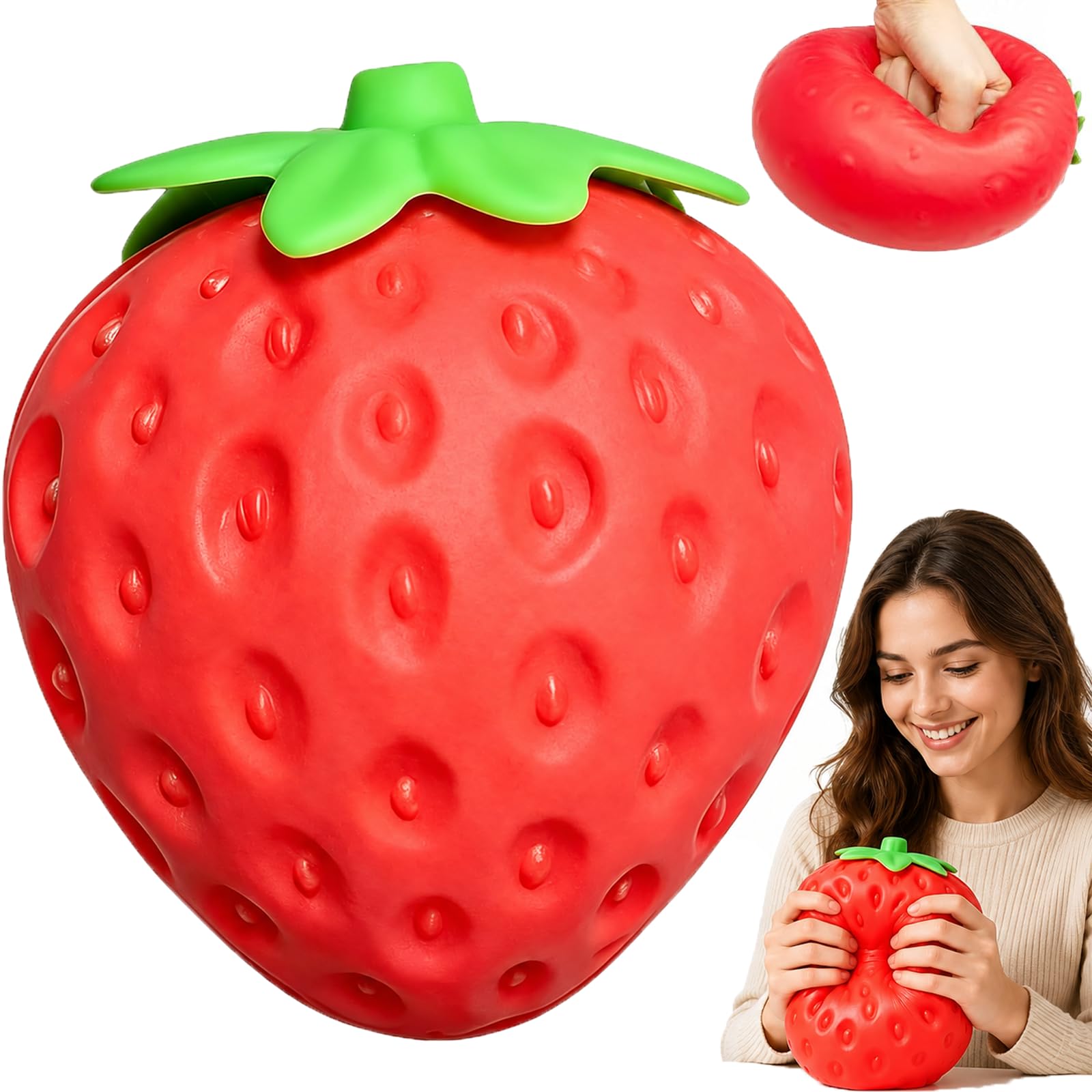Giant Strawberry Squishy, 20cm Giant Jumbo Big Squishy Fidget Toys