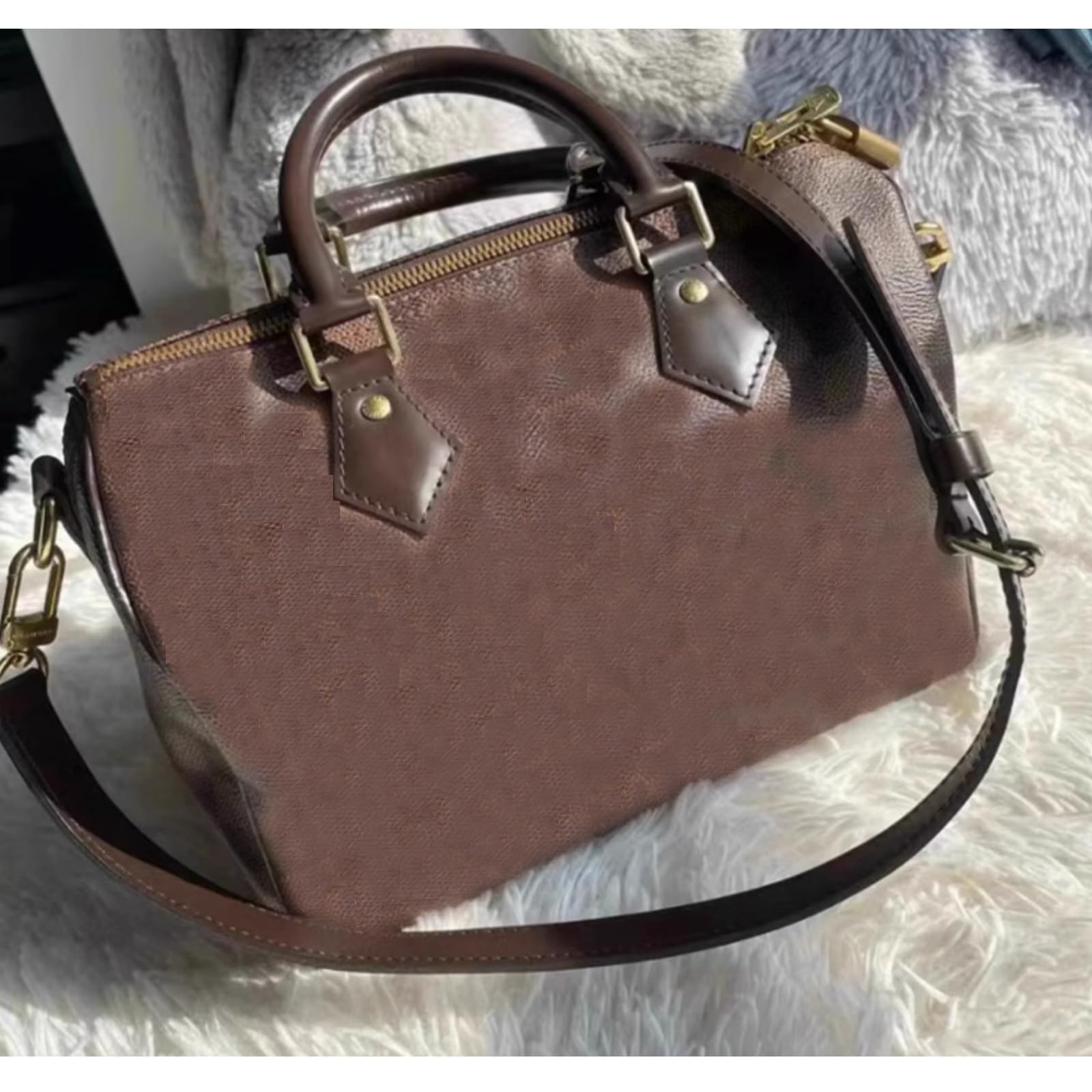 Cinghia di ricambio in pelle per borsa, cinghie regolabili con regolatore per borsa, lunghezza 102-120 cm (marrone, larghezza 1,5 cm)