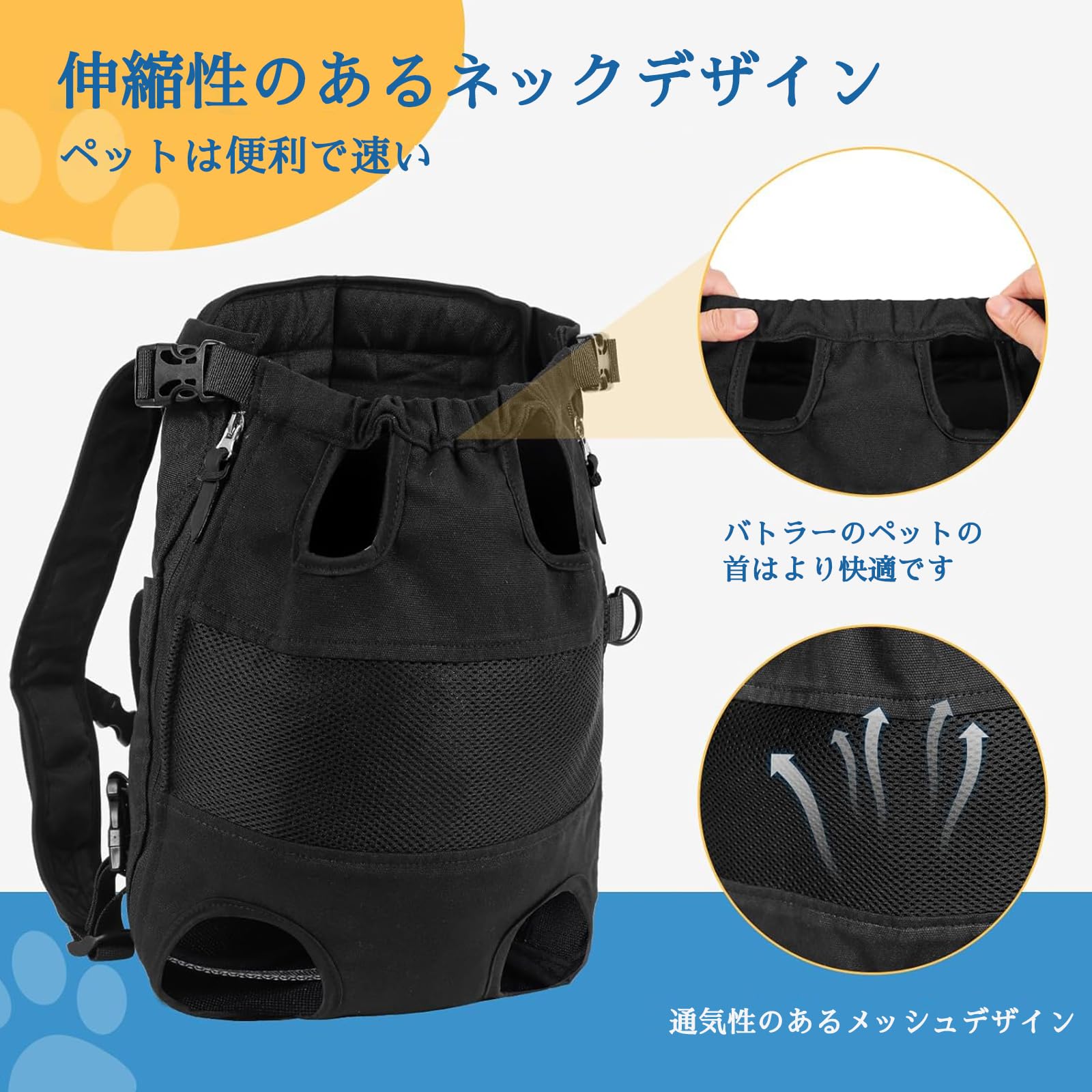 Amazon.co.jp: 犬用 猫 キャリーバッグ 犬 抱っこ紐 前抱きペット