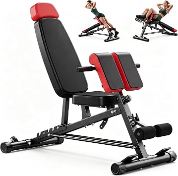 Adjustable Weight Bench, Roman Chair, Workout Bench, Bench Press, Home Gym