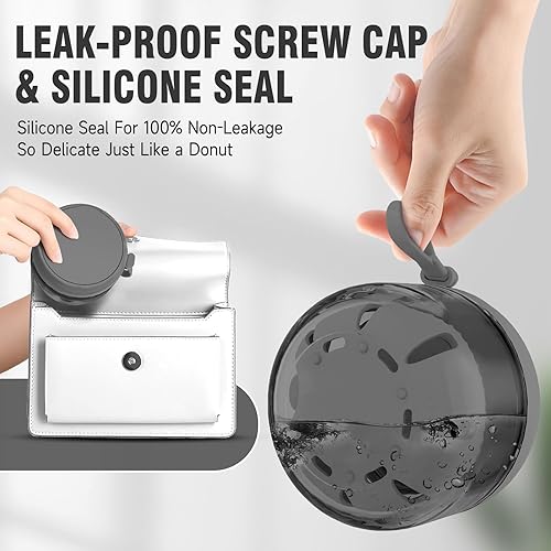 Miniatura 3 de Caja de baño para dentaduras postizas, kit de taza de dentadura a prueba de fugas, estuche de retención portátil para viajes, cuidado de limpieza de