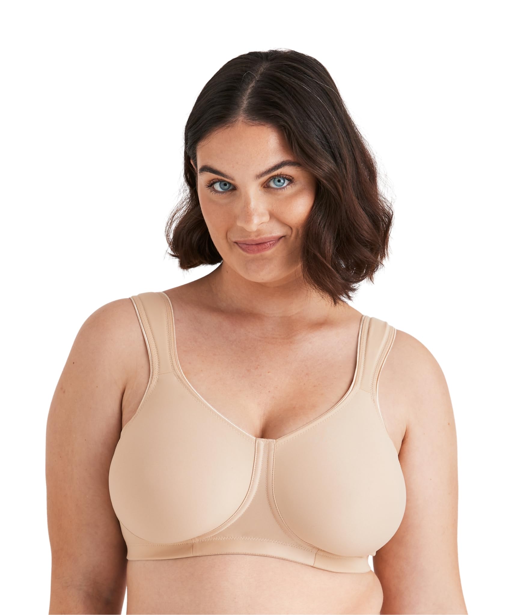 Miss Mary Of Sweden Women's Beige - Wireless Soft Bra With Molded Cups, Keep Fresh Fabric And Wide Back For Comfort And Support 38E