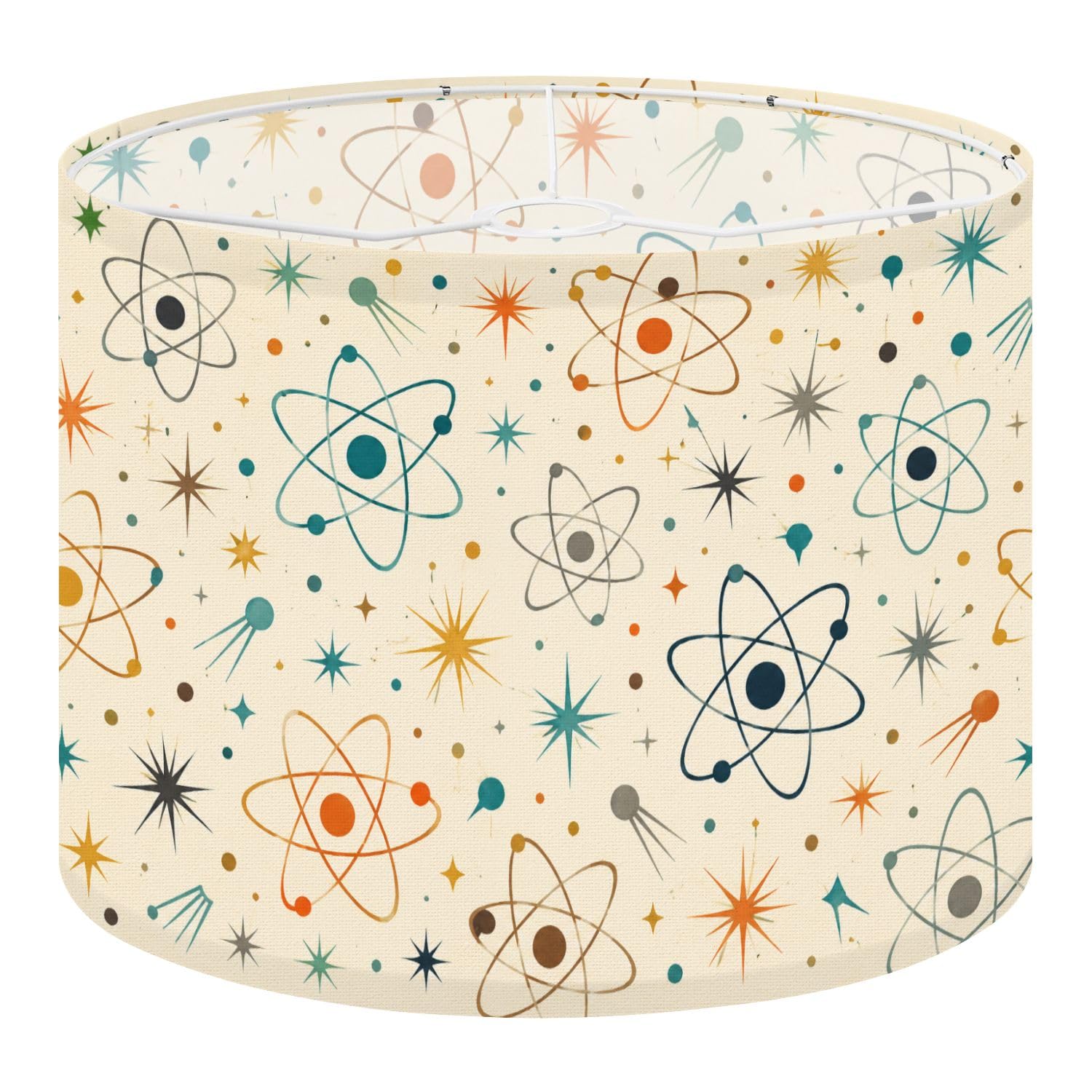 Deruinvaio Multi7 2Pcs 13In Lampshade Lamp Shade Retro Atomic Colorful For Ceiling Light, Table Lamp Floor Lamp Easy Assembly Replacement Light Shade