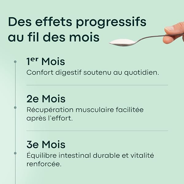 L-Glutamine Pure en Poudre 90g, Acide Aminé pour la Récupération Musculaire, Immunité, Énergie & Confort Digestif, Avec Vitamine B6 & D3, Cure de 1 mois, Fabriqué en France, Essentials by Novoma - 4