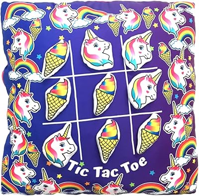 Autograph Pillows Unicorn Tic Tac Toe Game