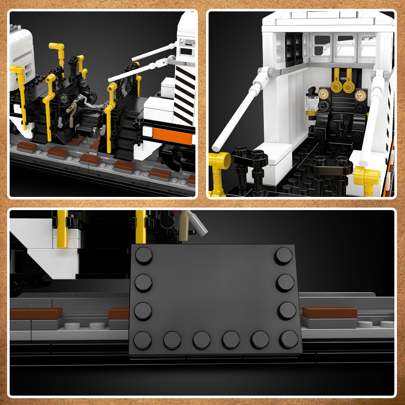 Mould King 12051 Technik Zug Bausteine Modell, 2462 Teile Statische Version Zug Blockmodell, Train Eisenbahn Kit als Spielzeug und Geschenk (14 Jahre und älter)