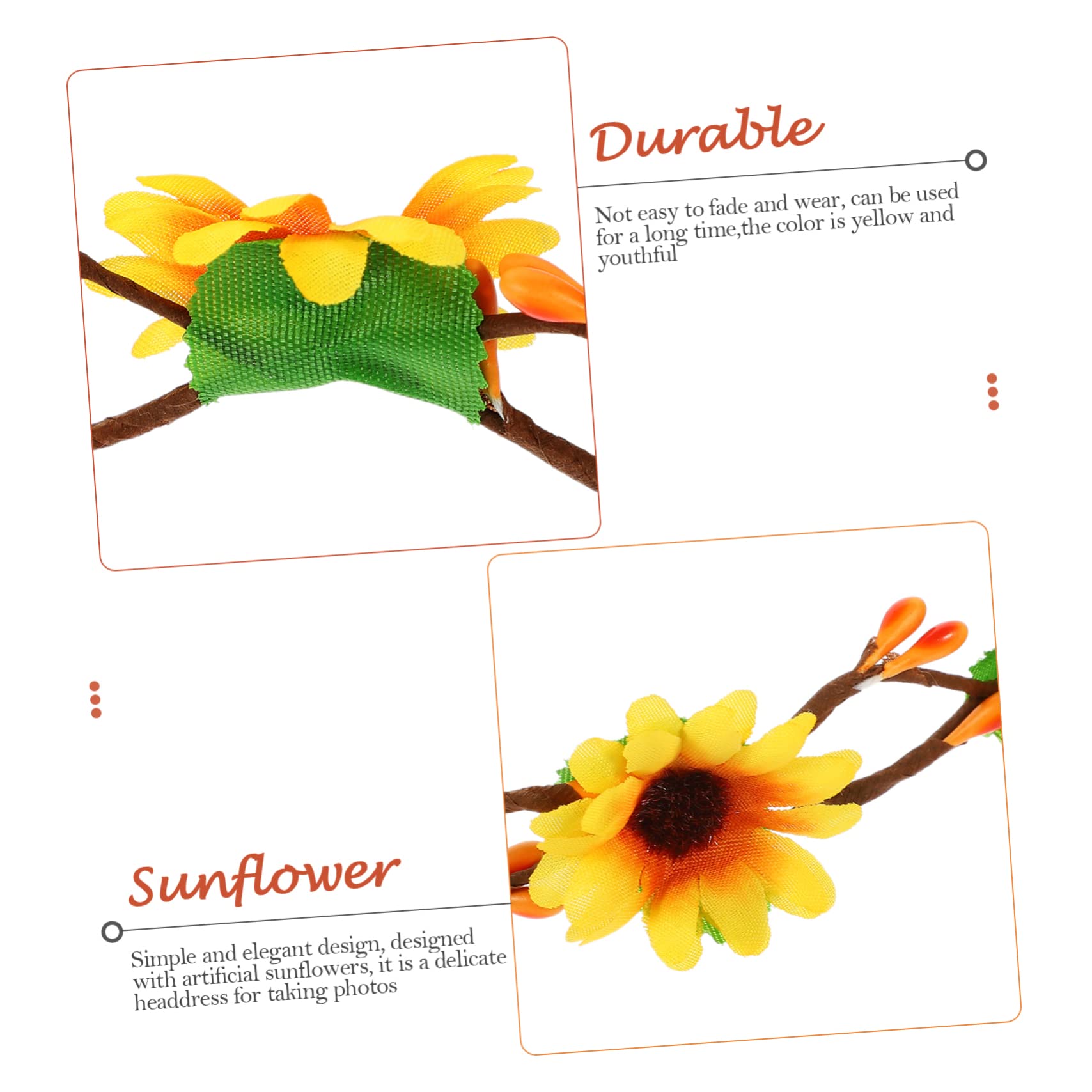 SOIMISS 10stücke Sonnenblumen-haarband Verstellbare Blumenkrone Für Damen Boho-stil Haarschmuck Für Hochzeiten Partys Und Fotoshootings Dekoration Für Besondere Anlässe
