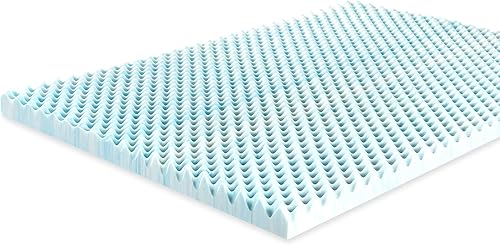 Miniatura 9 de Zinus - Cubrecolchón de espuma viscoelástica con gel de enfriamiento de 3 pulgadas con diseño de flujo de aire, con certificado CertiPUR-US, tamaño