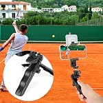 Lightweight Portable Tripod Mount Kit Compatible with Pocket Radar, Includes Radar Clip & Adjustable Tripod Stand Round Base Stand for Camera Phone Vlogging Sports Training & Outdoor Monitoring