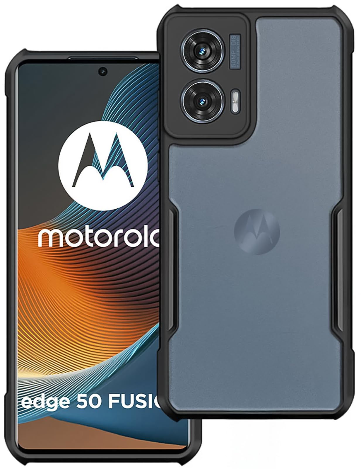 For Motorola Edge 50 Fusion Cover, Camera Lens Protection Back Cover, TPU Shockproof Airbags Bumper Mobile Phone Case, Anti-Yellowing Slim Fit Protective Casing