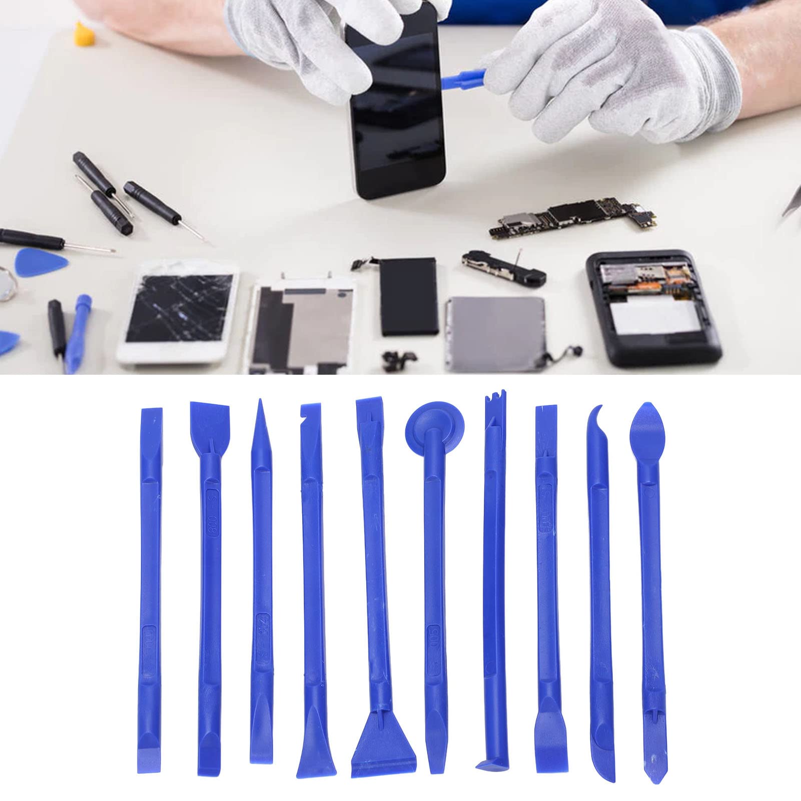 Antistatic Spudger Multifunktional Reparaturwerkzeug 100pcs Mobiltelefonuniversal Pry Öffnung für die Telefonreparatur (Blue)