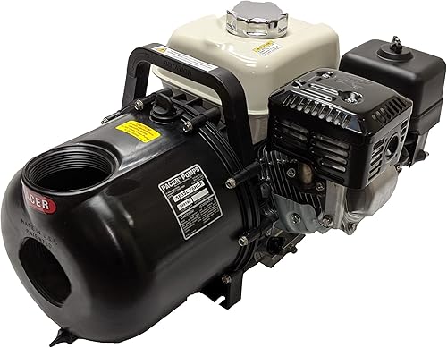 Pacer Bombas SE3SL E6HCP, Bomba de transferencia de agua multiusos autocebante con entrada y salida de 3 pulgadas, motor Honda GX200, 280 GPM