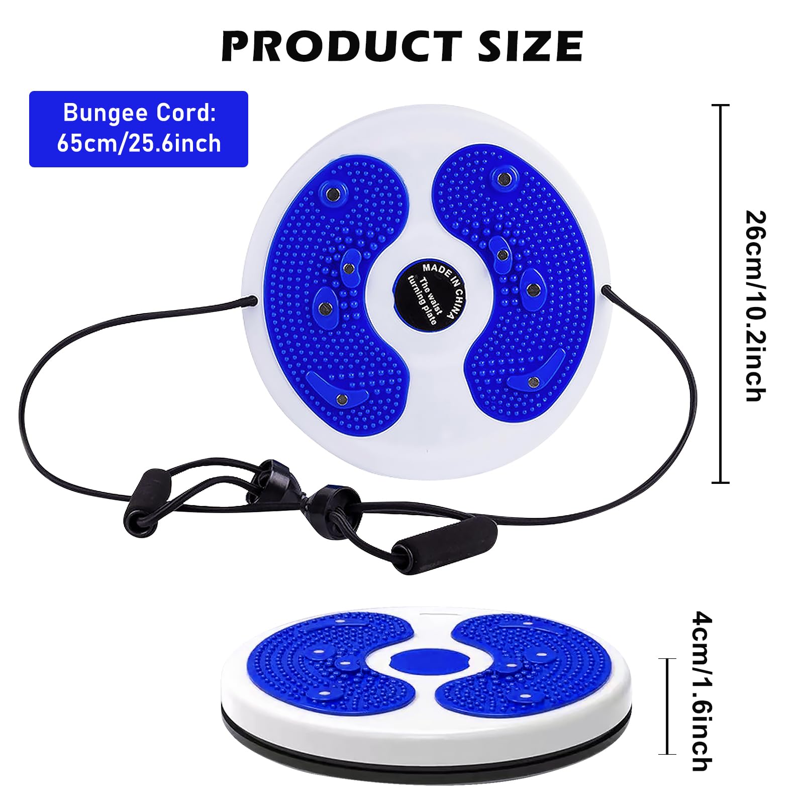 Twist Board Per Allenamento - Piastra Per Torsione Vita, Con Coulisse E Magnet, Blu - Foto 8