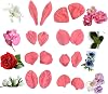16 Pieces Orchid Petal Silicone Mold Tulip Petals Silicone Mold Peony Petal Silicone Mold Rose Petal Silicone Mold for Fondant Gum Paste Cakes Sugar Paste Marzipan Dough Crafts