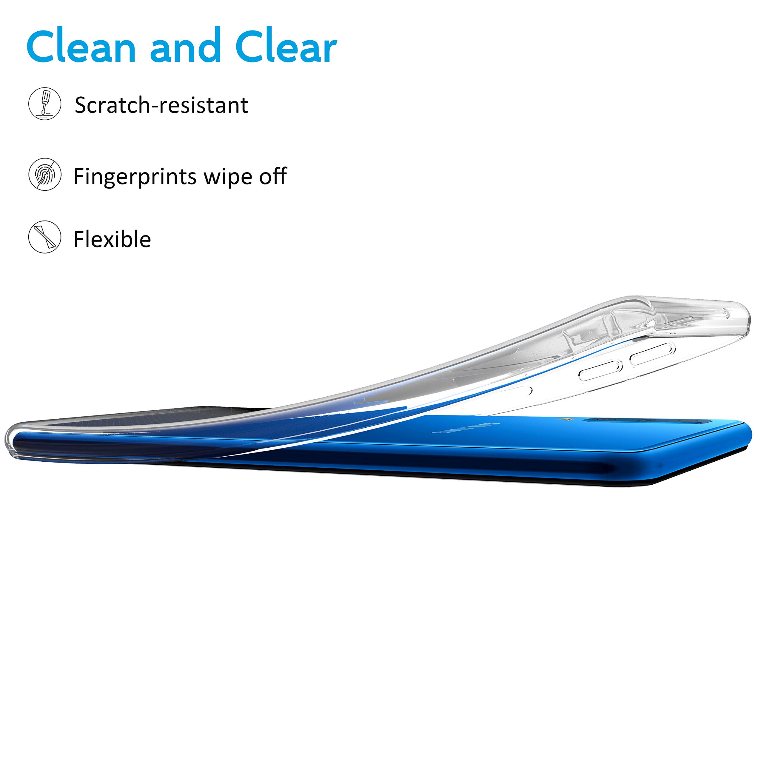 NEWTOP Custodia Trasparente In TPU Morbido Per OPPO AX7. Sottile, Flessibile, Anti-graffio, Con Bordi Rialzati. Protezione Leggera E Trasparente. - 3
