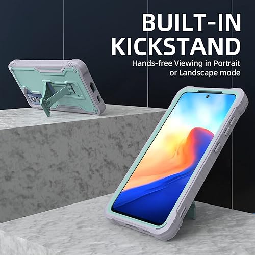Miniatura 4 de DUOPAL Funda para Samsung Galaxy S21 FE 5G, protección de grado militar a prueba de golpes con protector de pantalla HD de vidrio templado y soporte