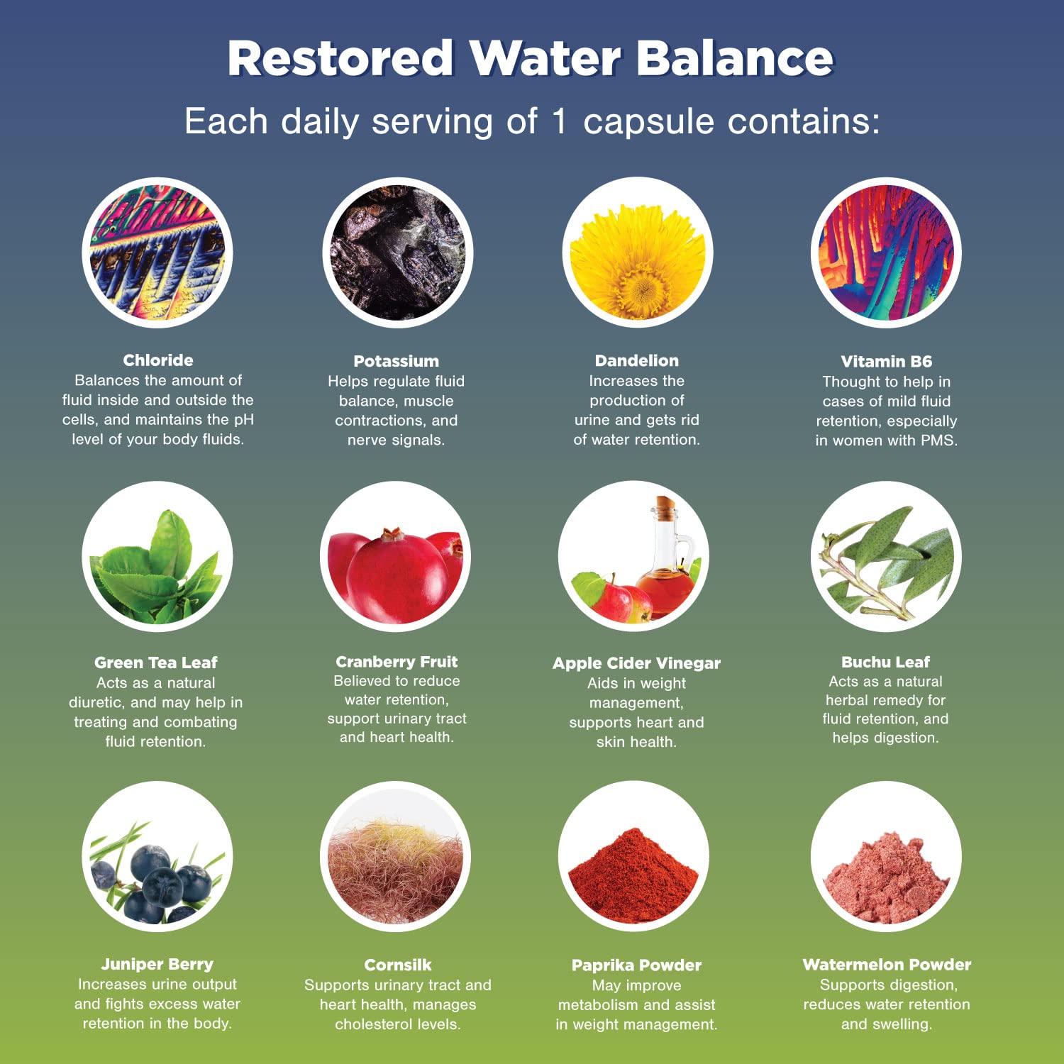 Water Away Diuretic Supplement with Dandelion Leaf ? Bloat Relief Pills