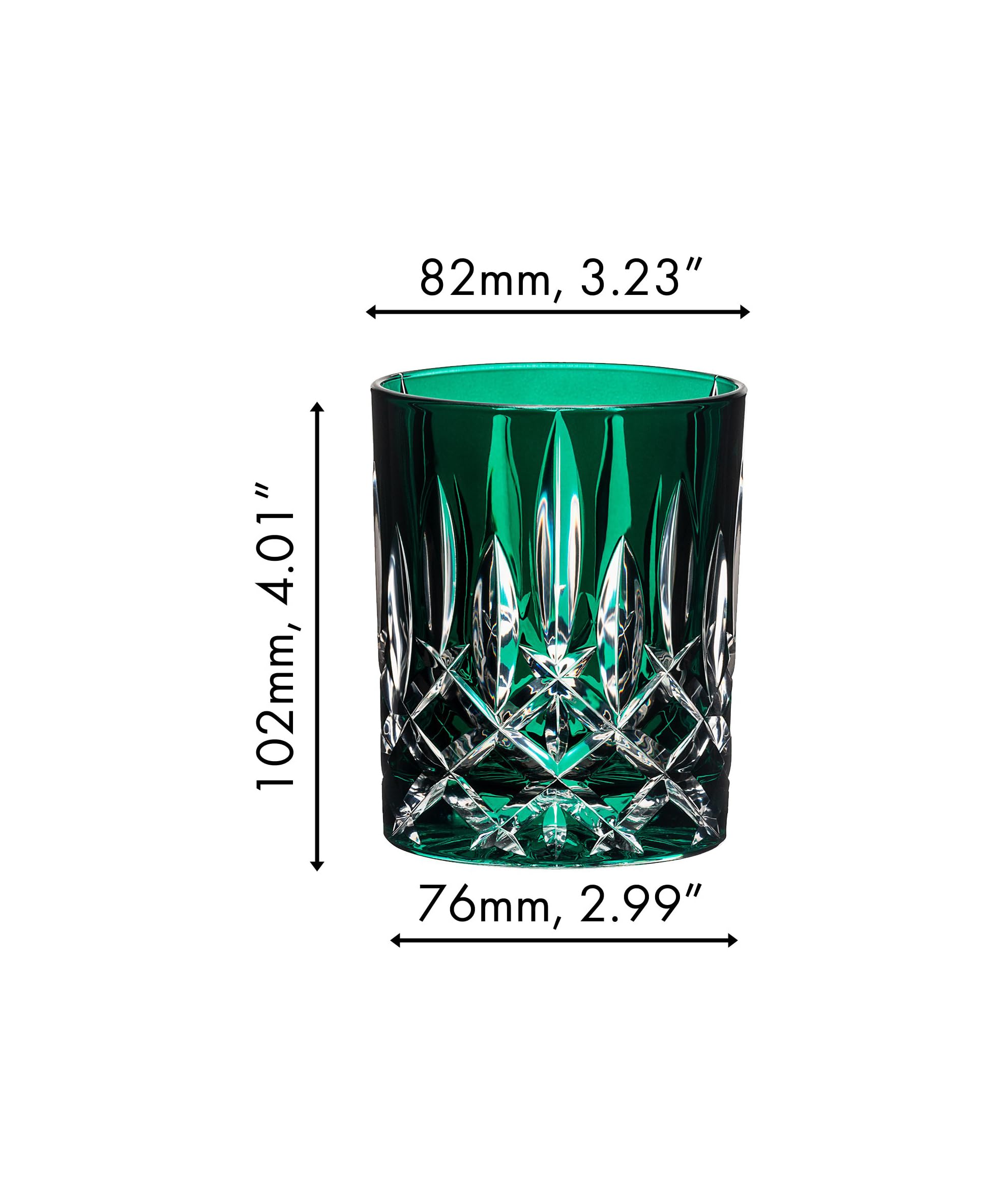 RIEDEL Laudon Tumbler - Vert foncé - Emballage individuel - Verre en cristal - Lavage à la main uniquement - Produits raffinés - 1515/02S3DG